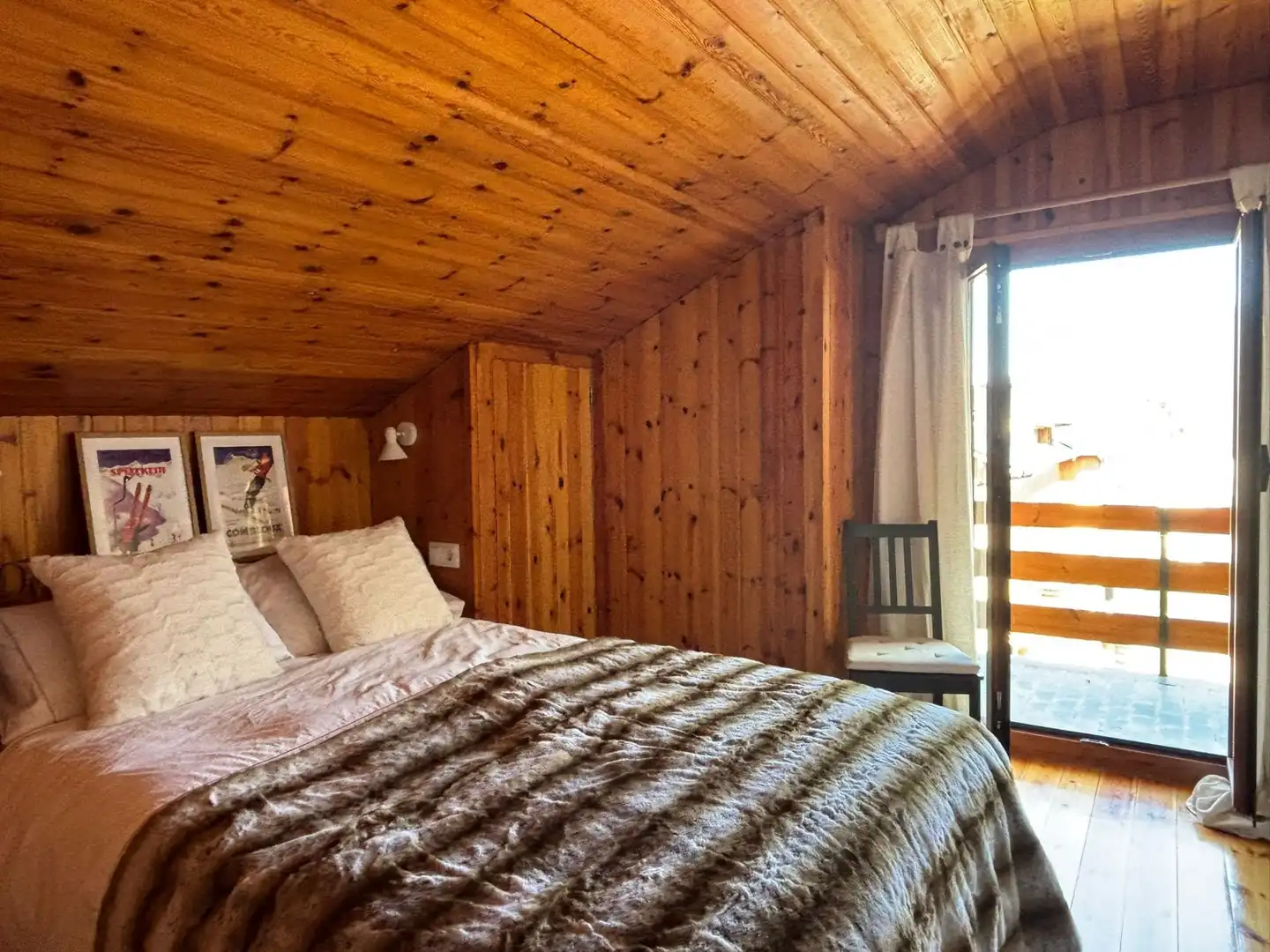 Dormitori de Apartament de lloguer en Alp amb Calefacció i Moblat
