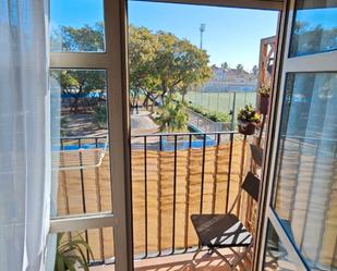 Balcony of Duplex to rent in  Valencia Capital  with Heating, Furnished and Oven