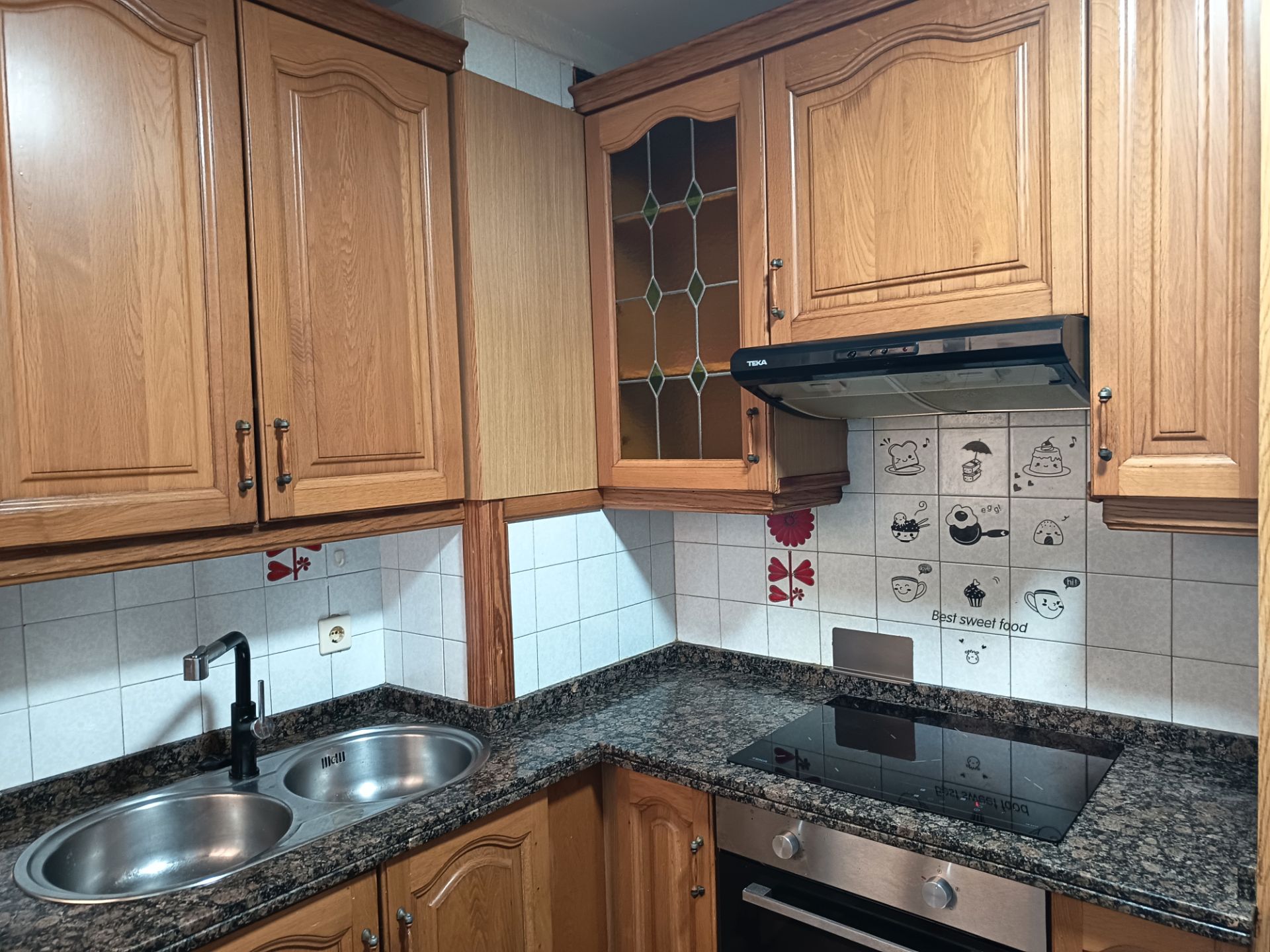 Küche von Wohnung zur Miete in Avilés mit Heizung, Parkett und Ofen