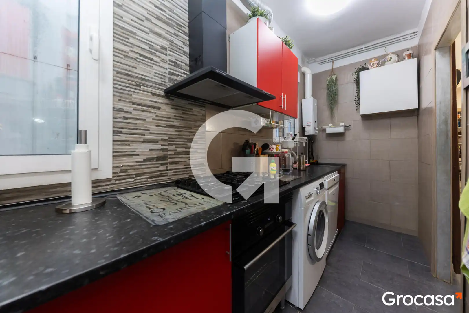 Kitchen of Flat for sale in Barcelona  with Air Conditioner, Oven and Washing machine