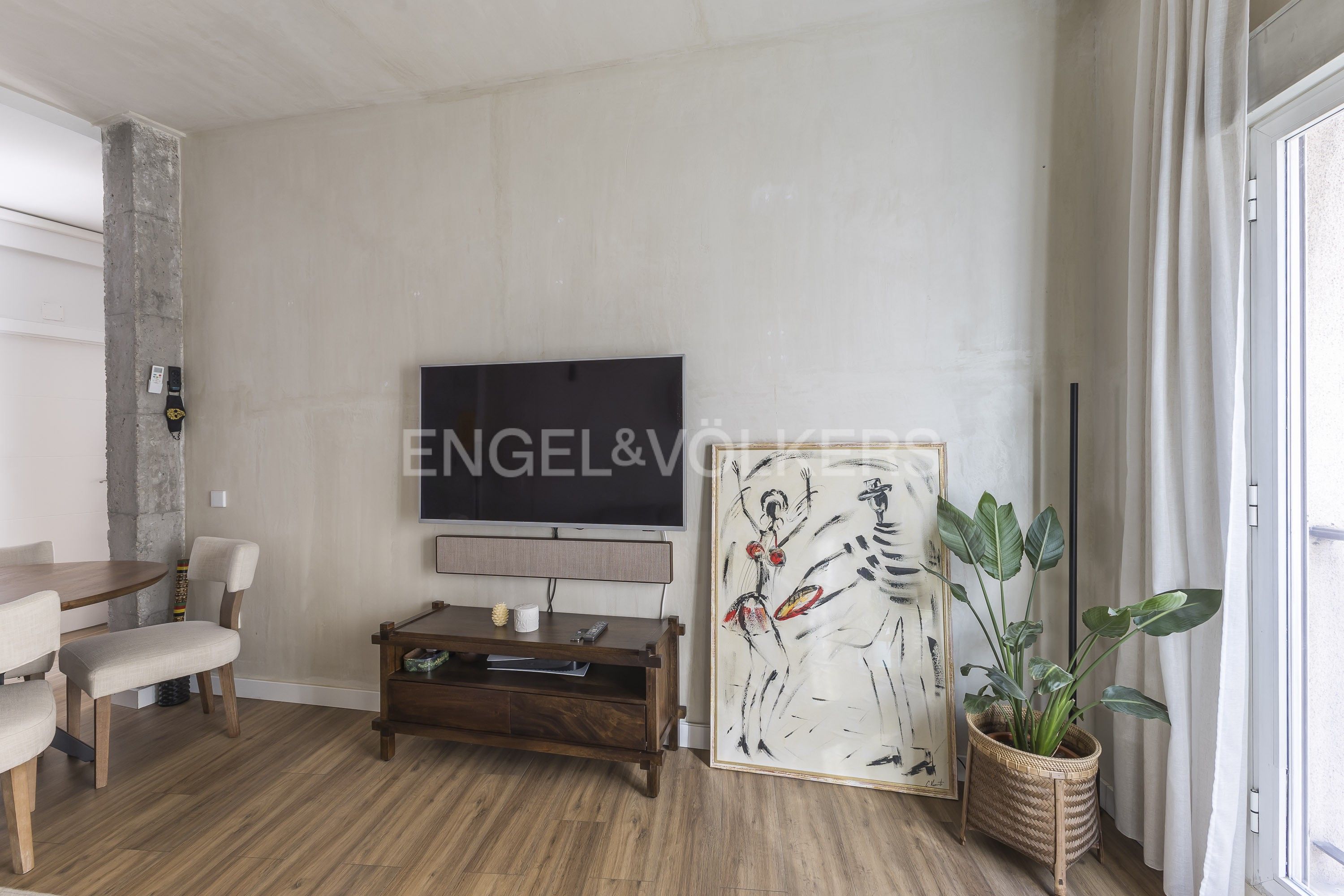 Living room of Flat for rent in  Madrid Capital  with Air Conditioner, Heating and Terrace