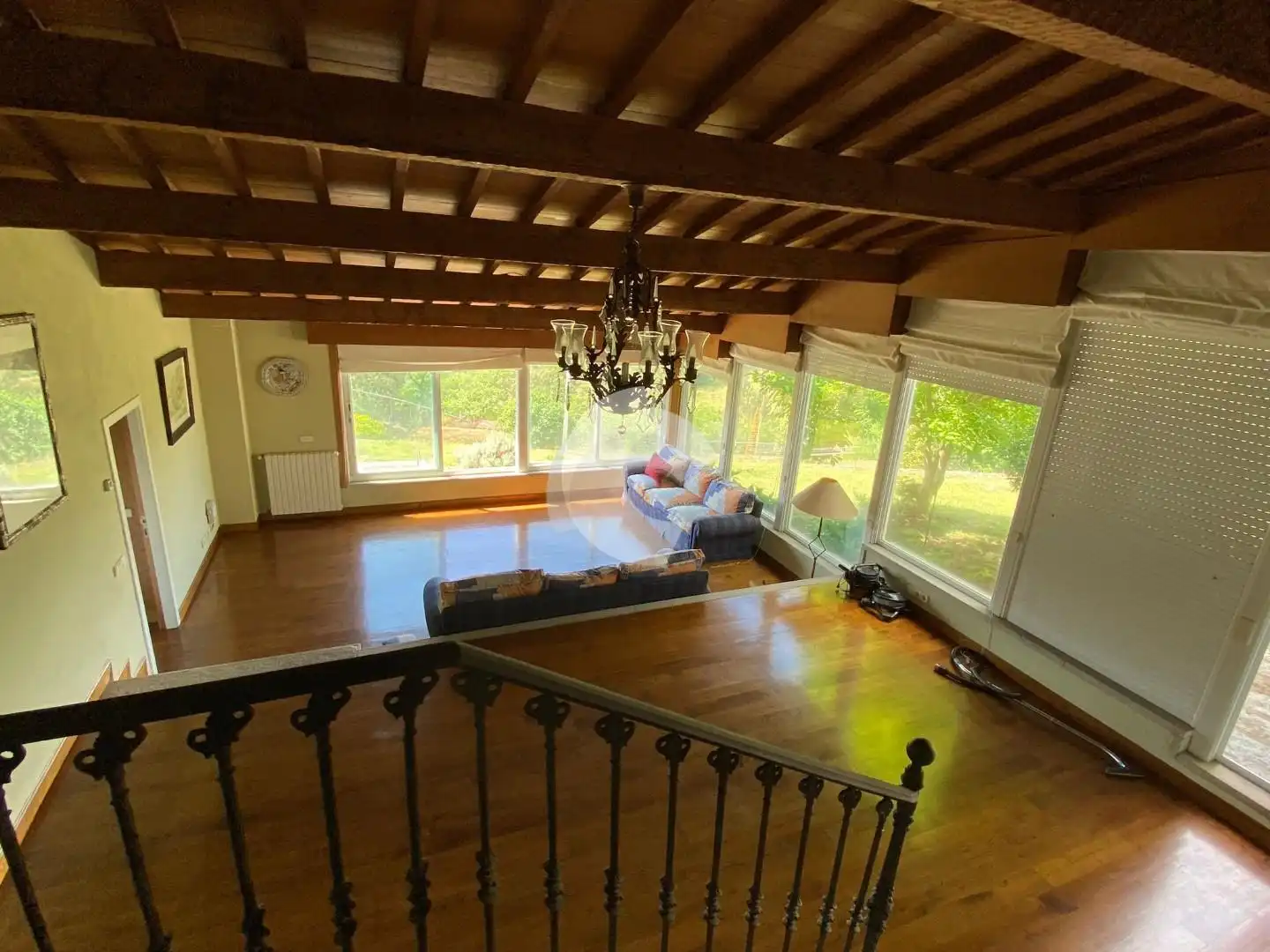 Sala d'estar de Casa o xalet en venda en San Cibrao das Viñas amb Calefacció, Jardí privat i Parquet