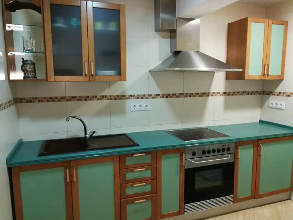 Kitchen of Flat for sale in Santiago de Compostela   with Heating, Storage room and Furnished