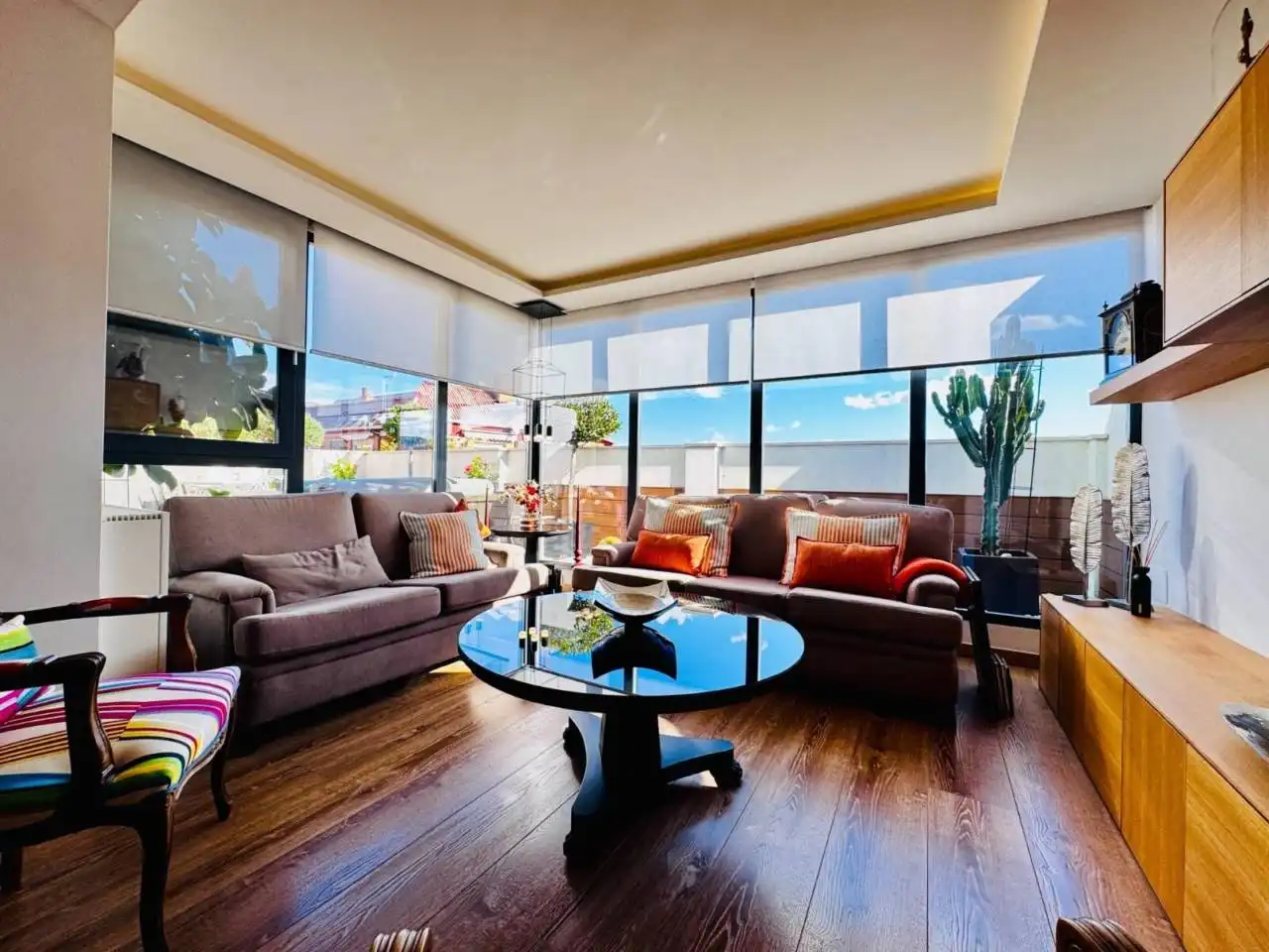 Sala de estar de Ático en venta en Alcoy / Alcoi con Aire acondicionado, Jardín privado y Terraza