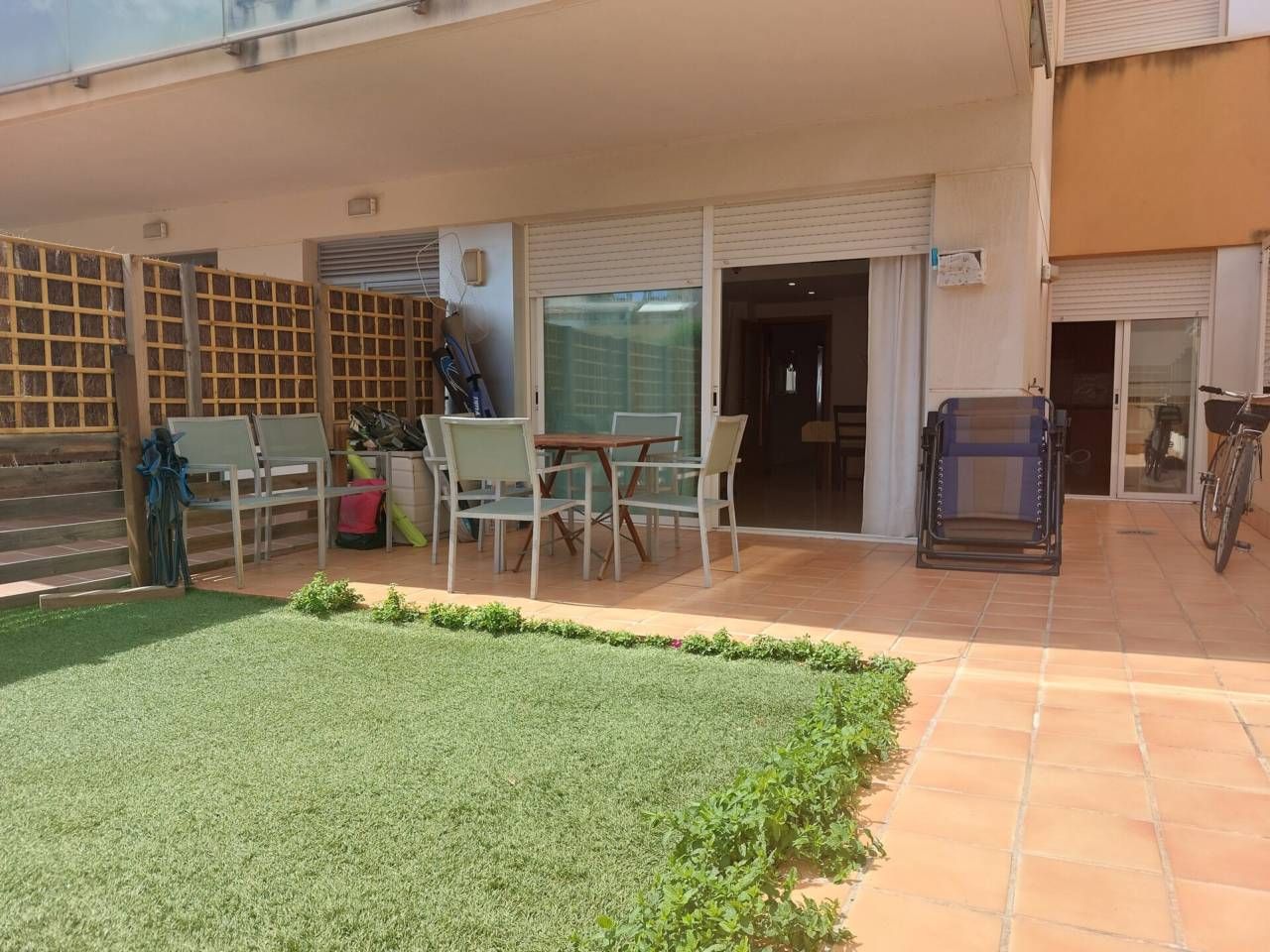 Terrace of Flat to rent in Cubelles  with Air Conditioner, Heating and Private garden