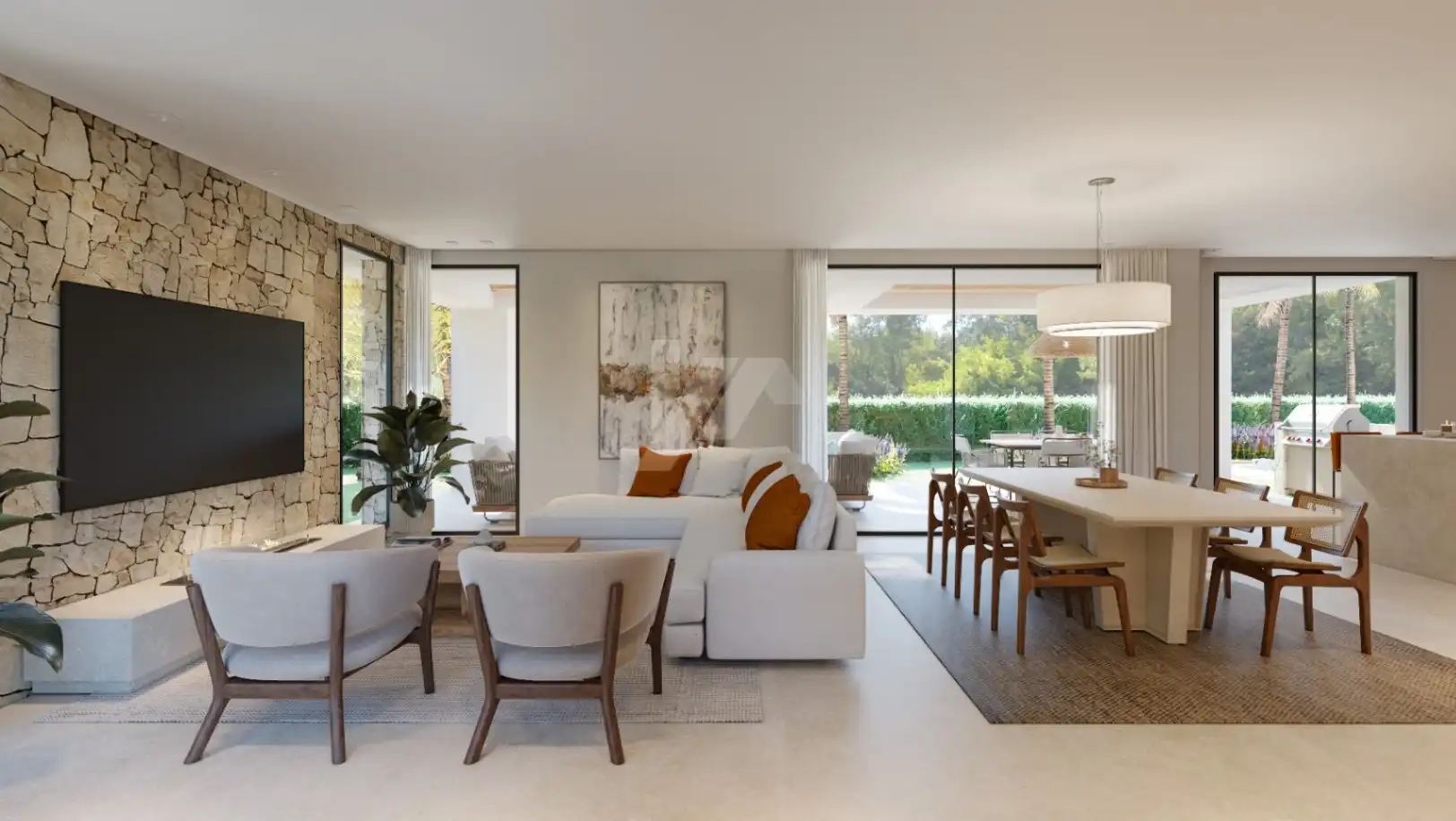 Sala d'estar de Casa o xalet en venda en Jávea / Xàbia amb Aire condicionat, Calefacció i Jardí privat