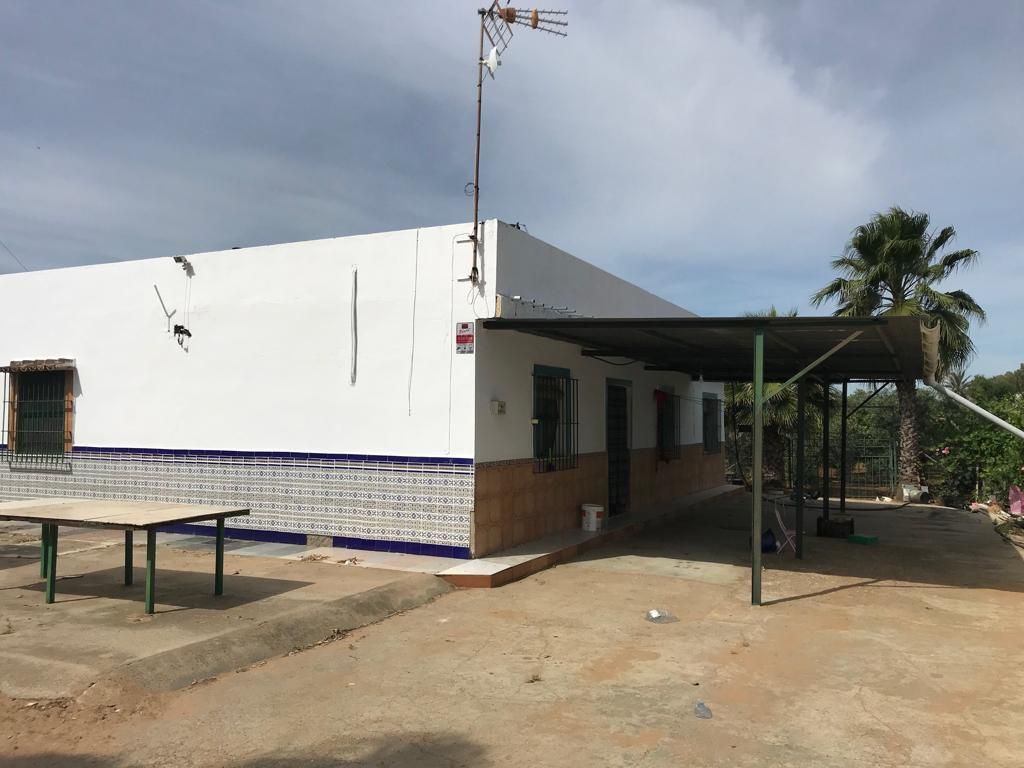 Vista exterior de Casa adosada en venta en Utrera con Jardín privado, Terraza y Alarma