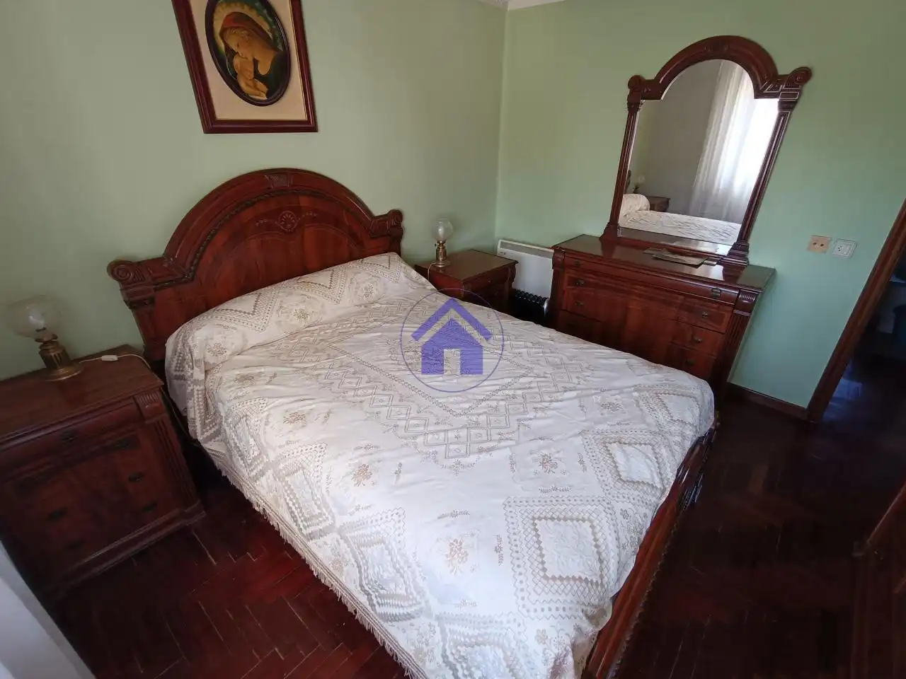 Bedroom of Flat for sale in Vigo   with Heating, Parquet flooring and Furnished