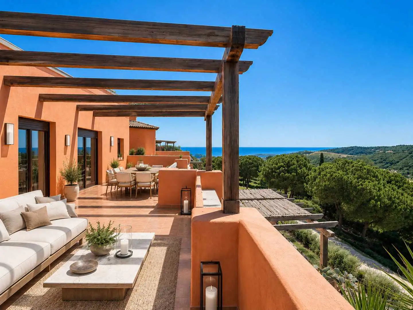 Terrasse von Dachboden zum Verkauf in Casares mit Klimaanlage, Heizung und Terrasse
