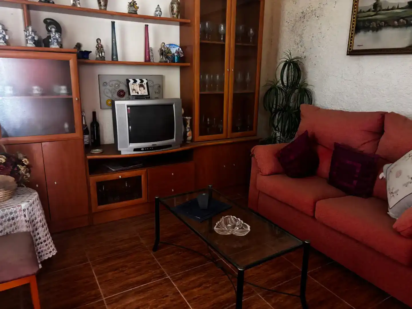 Sala d'estar de Pis en venda en Pechina amb Jardí privat, Piscina i Moblat
