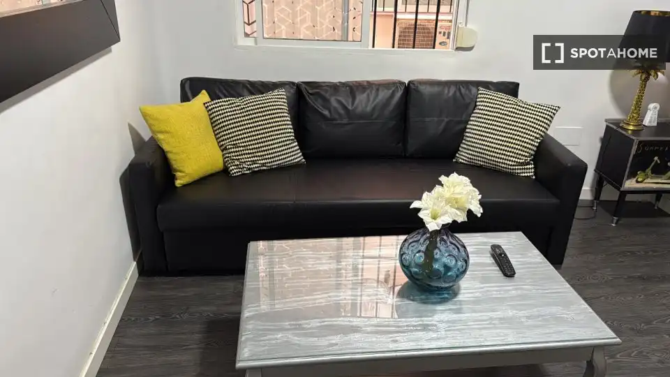 Sala de estar de Apartamento para compartir en Málaga con Aire acondicionado, Terraza y Amueblado