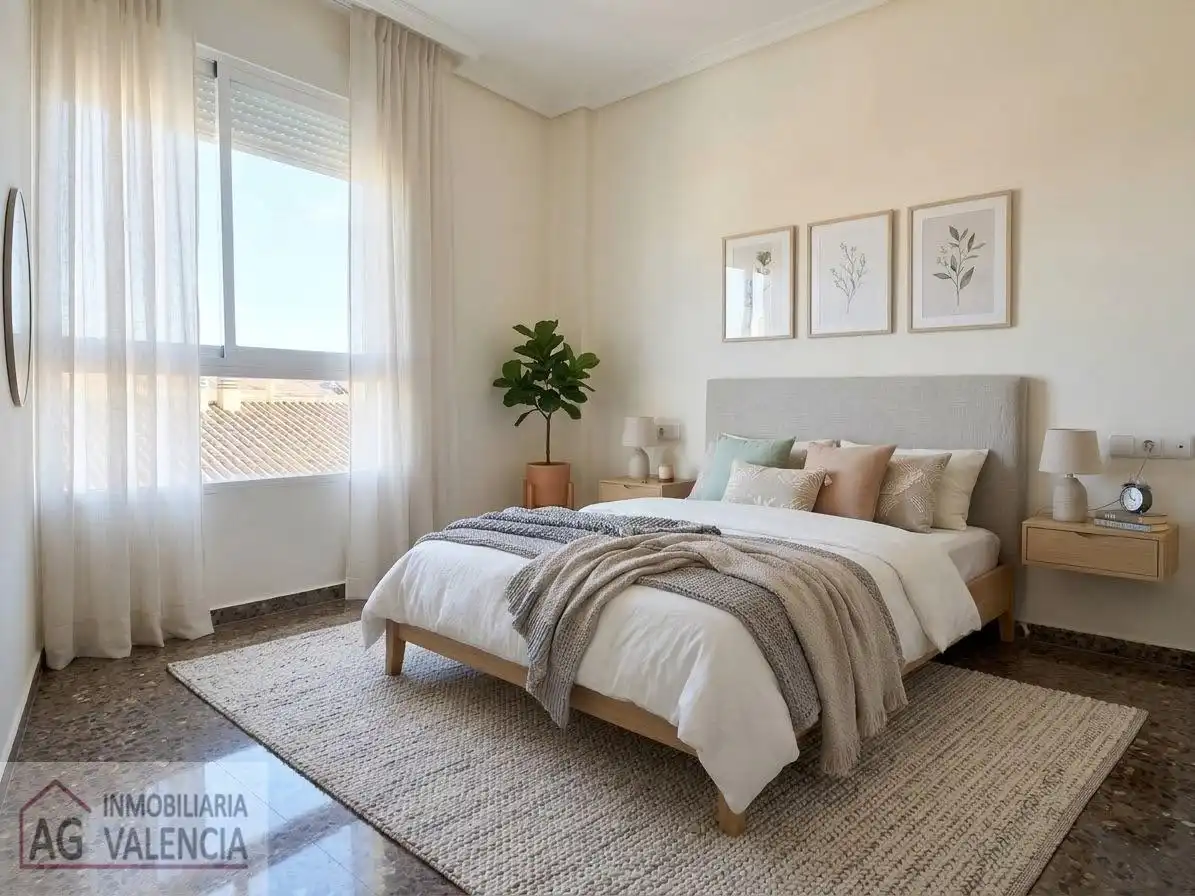 Bedroom of Flat for sale in Emperador, Valencia