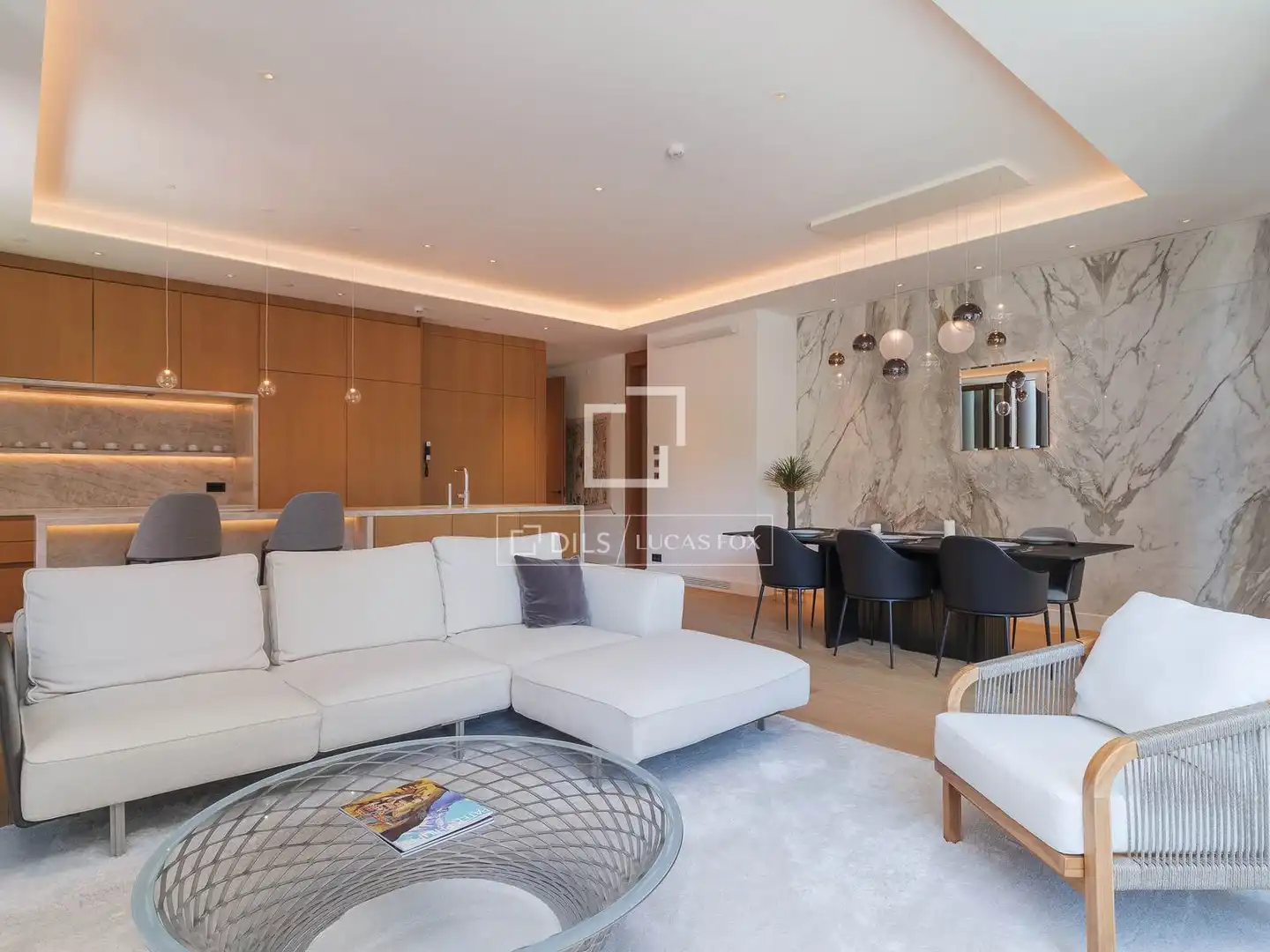 Wohnzimmer von Wohnung zum Verkauf in Barcelona mit Klimaanlage, Heizung und Parkett