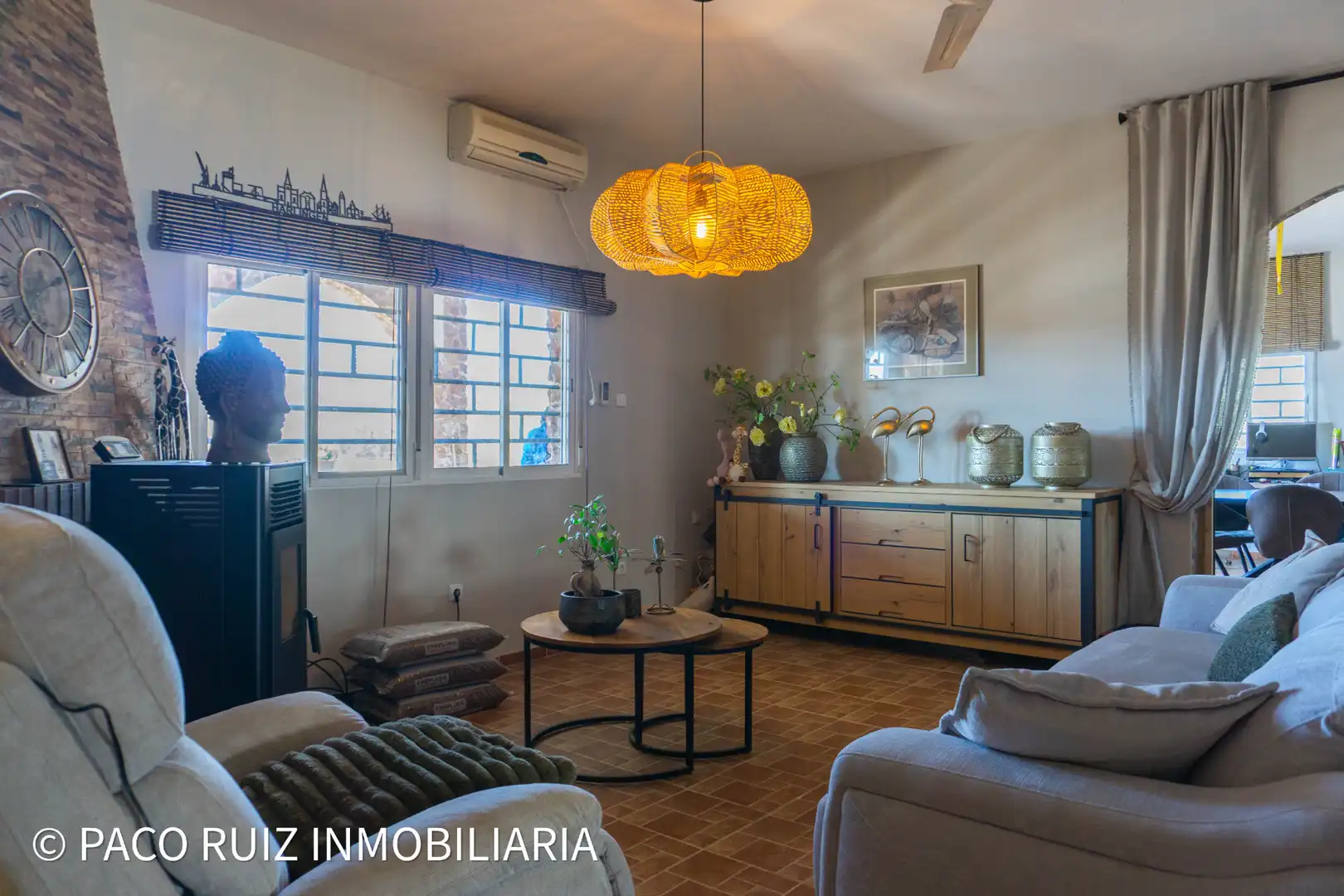 Sala de estar de Finca rústica en venta en Tabernas con Aire acondicionado, Jardín privado y Terraza
