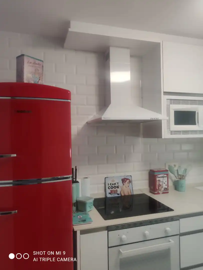 Kitchen of Flat for rent in Gijón   with Heating, Furnished and Oven
