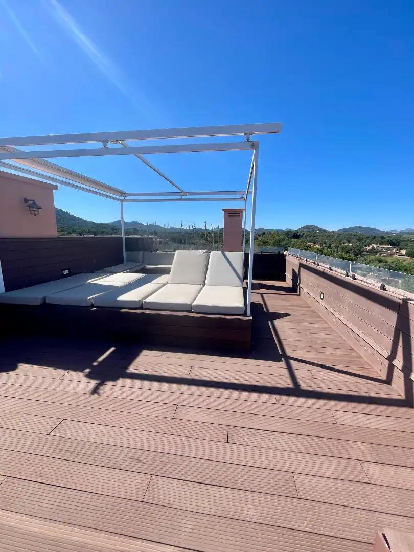 Terrasse von Dachboden zur Miete in Son Servera mit Klimaanlage, Heizung und Terrasse