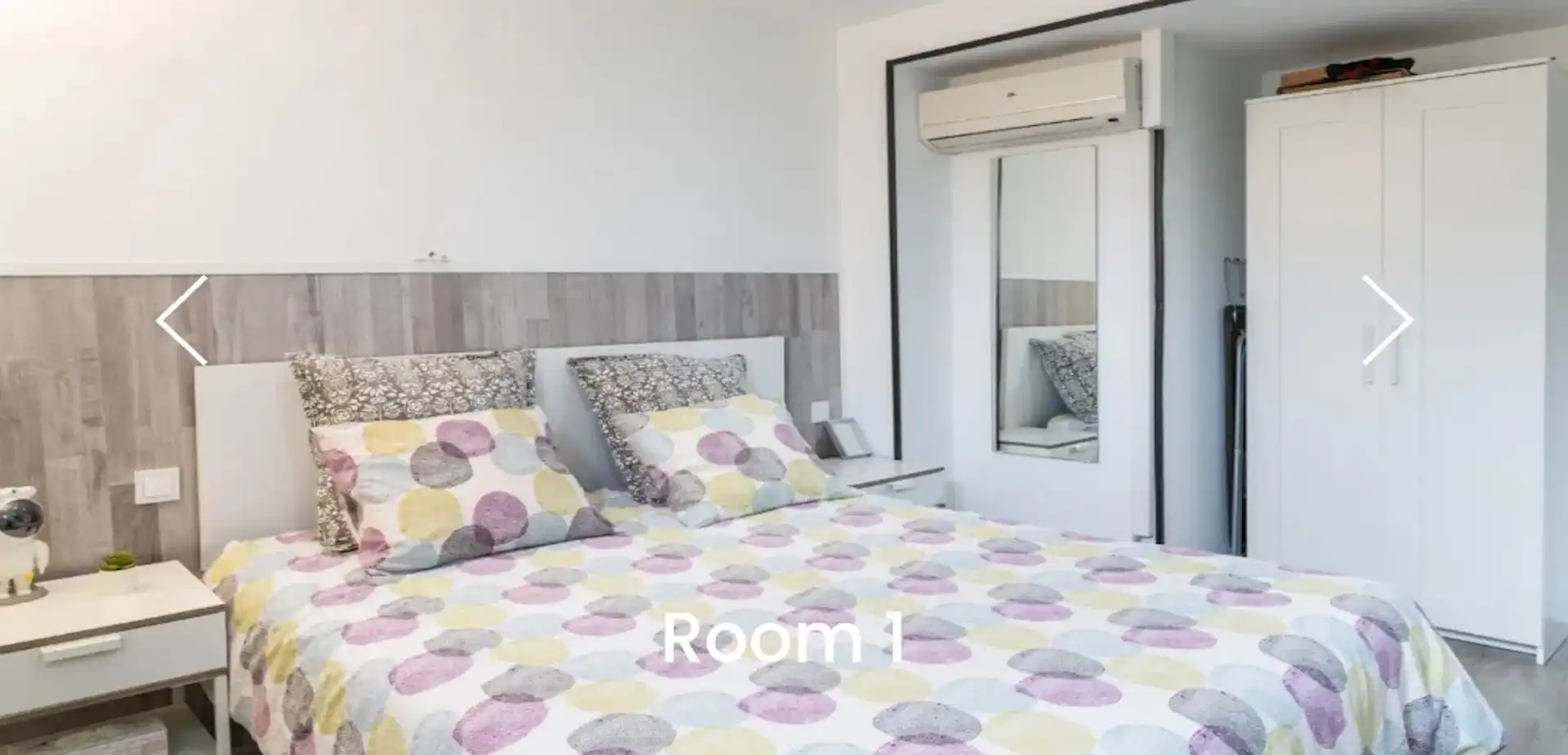 Schlafzimmer von Wohnung zur untervermieten in Madrid mit Klimaanlage, Heizung und Möbliert