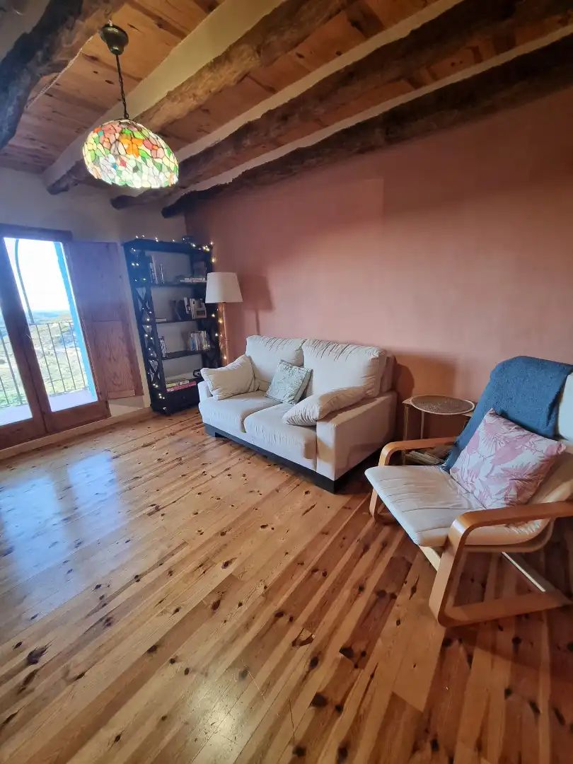 Sala de estar de Casa o chalet en venta en La Pobla de Massaluca con Aire acondicionado, Calefacción y Parquet