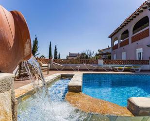 Swimming pool of House or chalet to rent in Oliva  with Air Conditioner and Swimming Pool