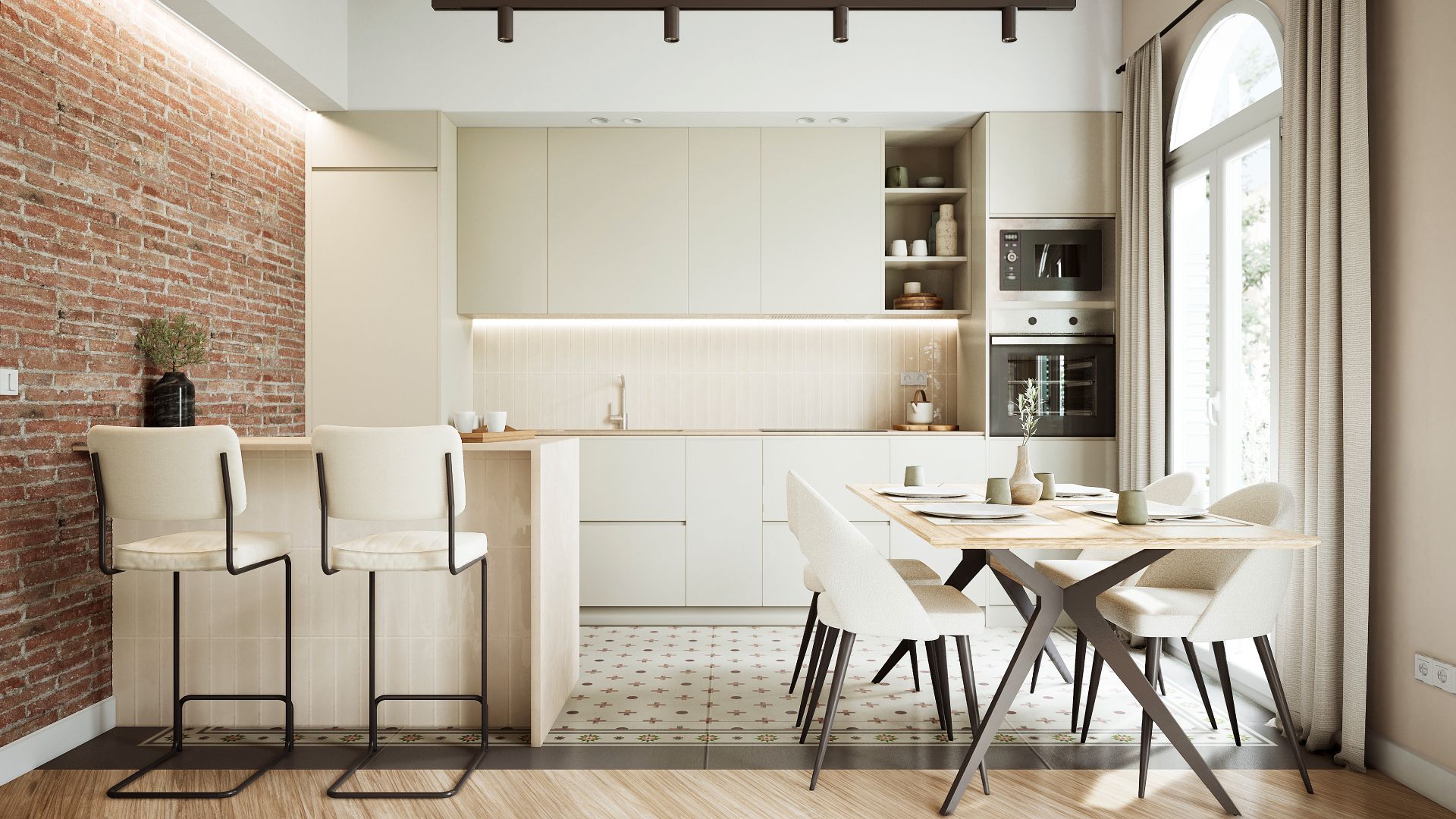 Kitchen of Flat for sale in  Barcelona Capital  with Air Conditioner, Heating and Parquet flooring