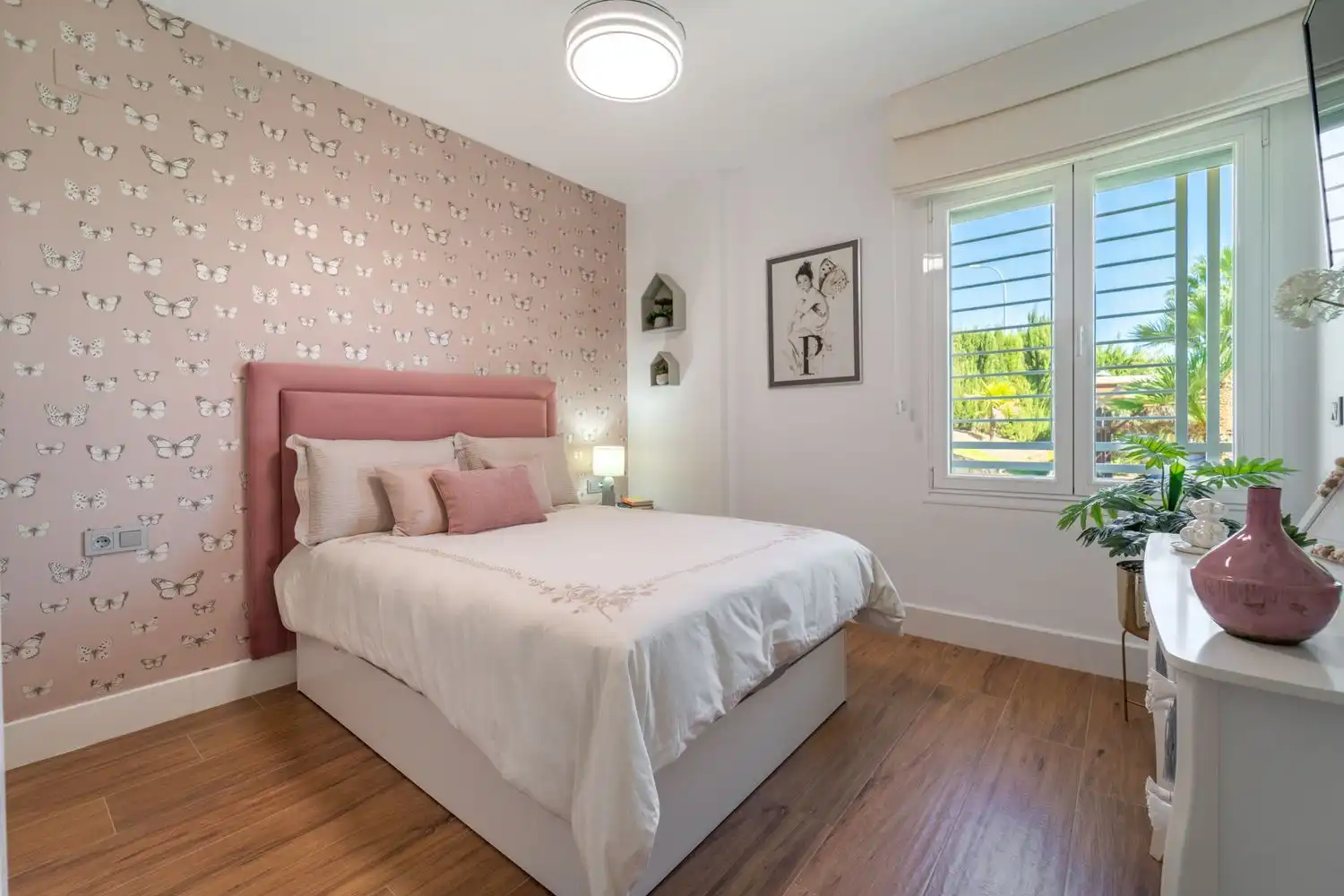 Schlafzimmer von Haus oder Chalet zur Miete in Alhaurín de la Torre mit Klimaanlage, Privatgarten und Terrasse