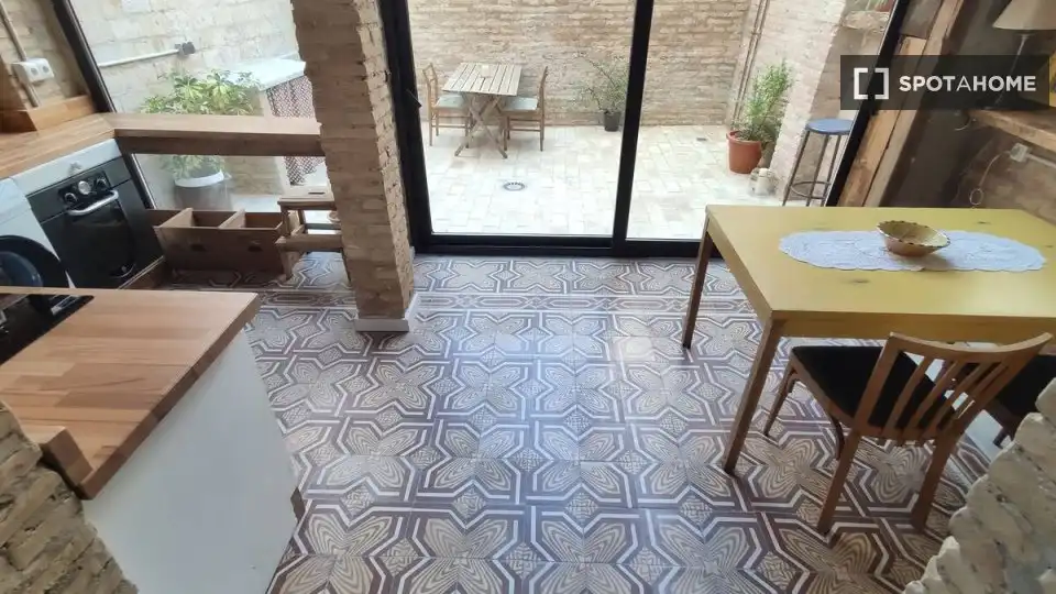 Terrace of Flat for rent in Valencia  with Air Conditioner, Heating and Furnished
