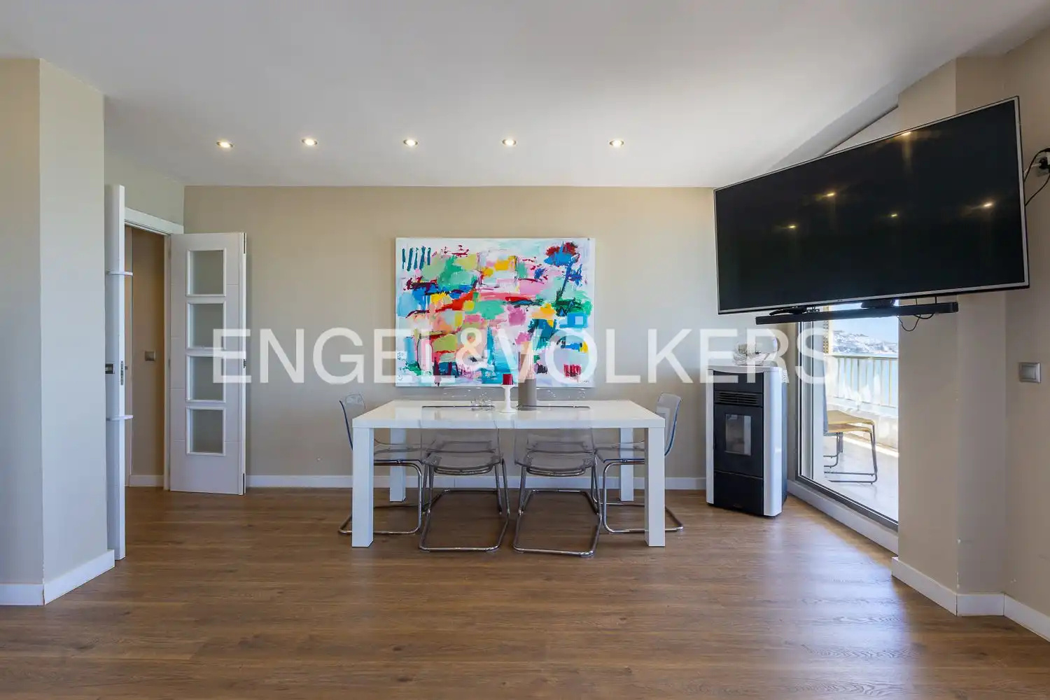 Dining room of Flat for rent in Cullera  with Heating, Terrace and Swimming Pool