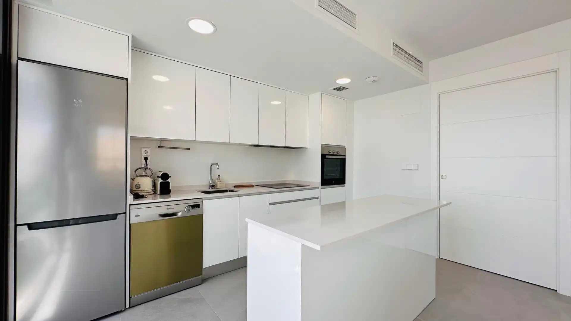Kitchen of Apartments for rent in Finestrat  with Air Conditioner, Heating and Private garden