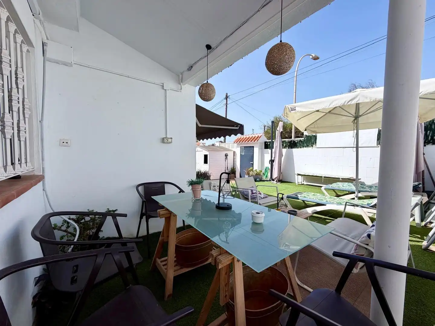 Terraza de Casa o chalet en venta en Roquetas de Mar con Aire acondicionado, Calefacción y Jardín privado