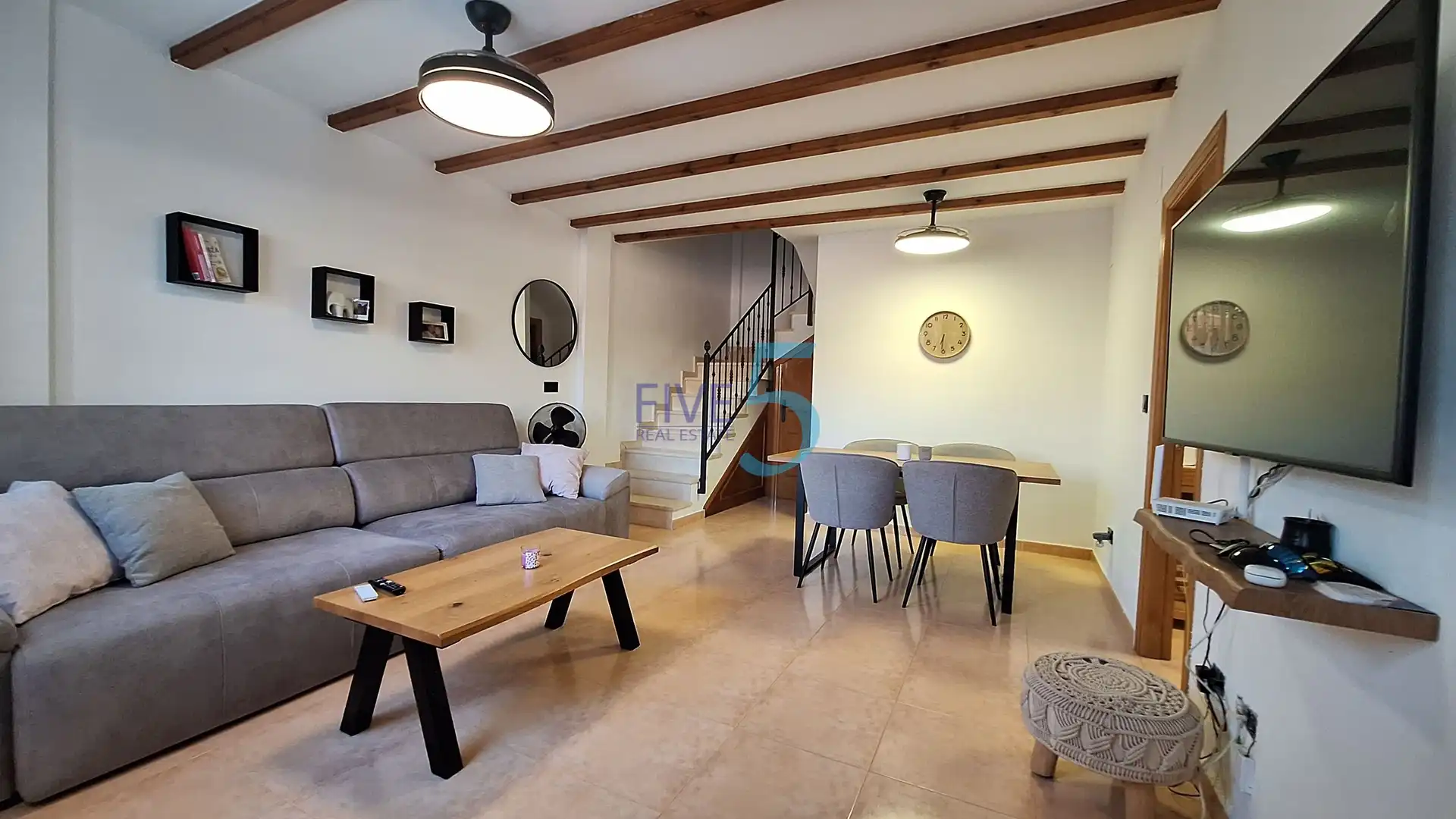 Wohnzimmer von Maisonette zum Verkauf in Santa Pola mit Terrasse, Abstellraum und Schwimmbad