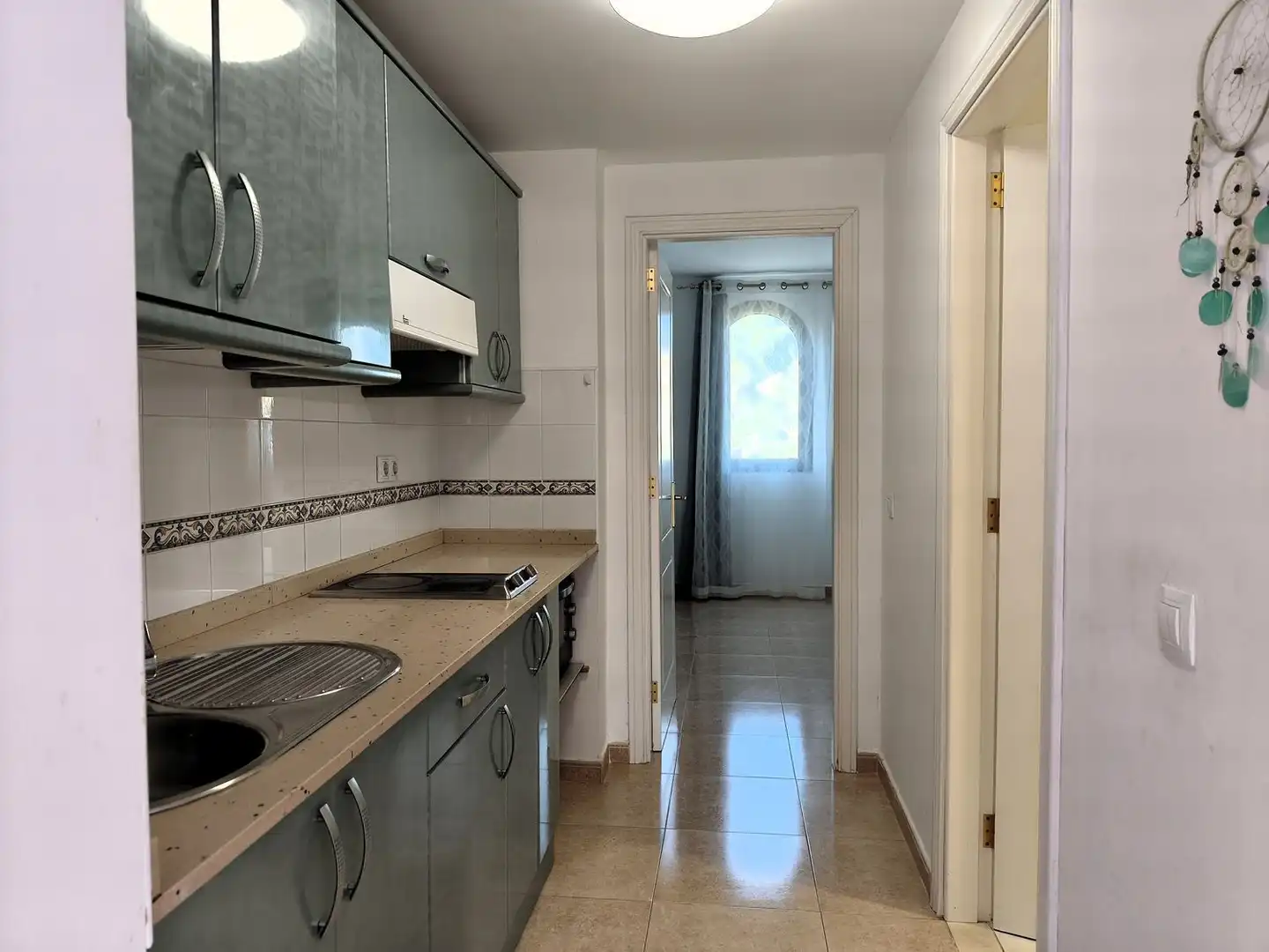 Cocina de Apartamento en venta en La Oliva con Jardín privado, Terraza y Piscina comunitaria