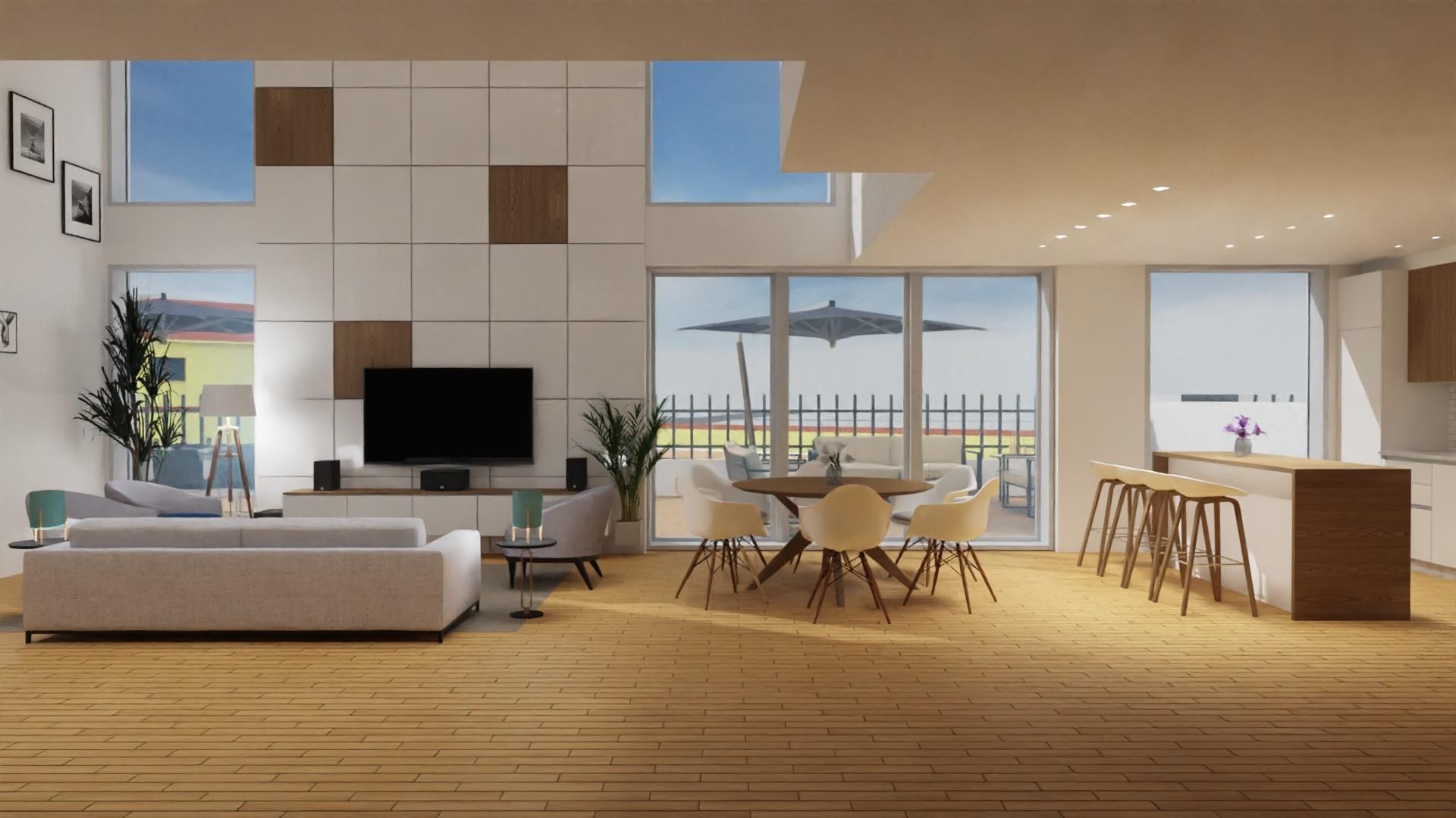 Living room of Duplex for sale in Mos  with Heating, Terrace and Storage room