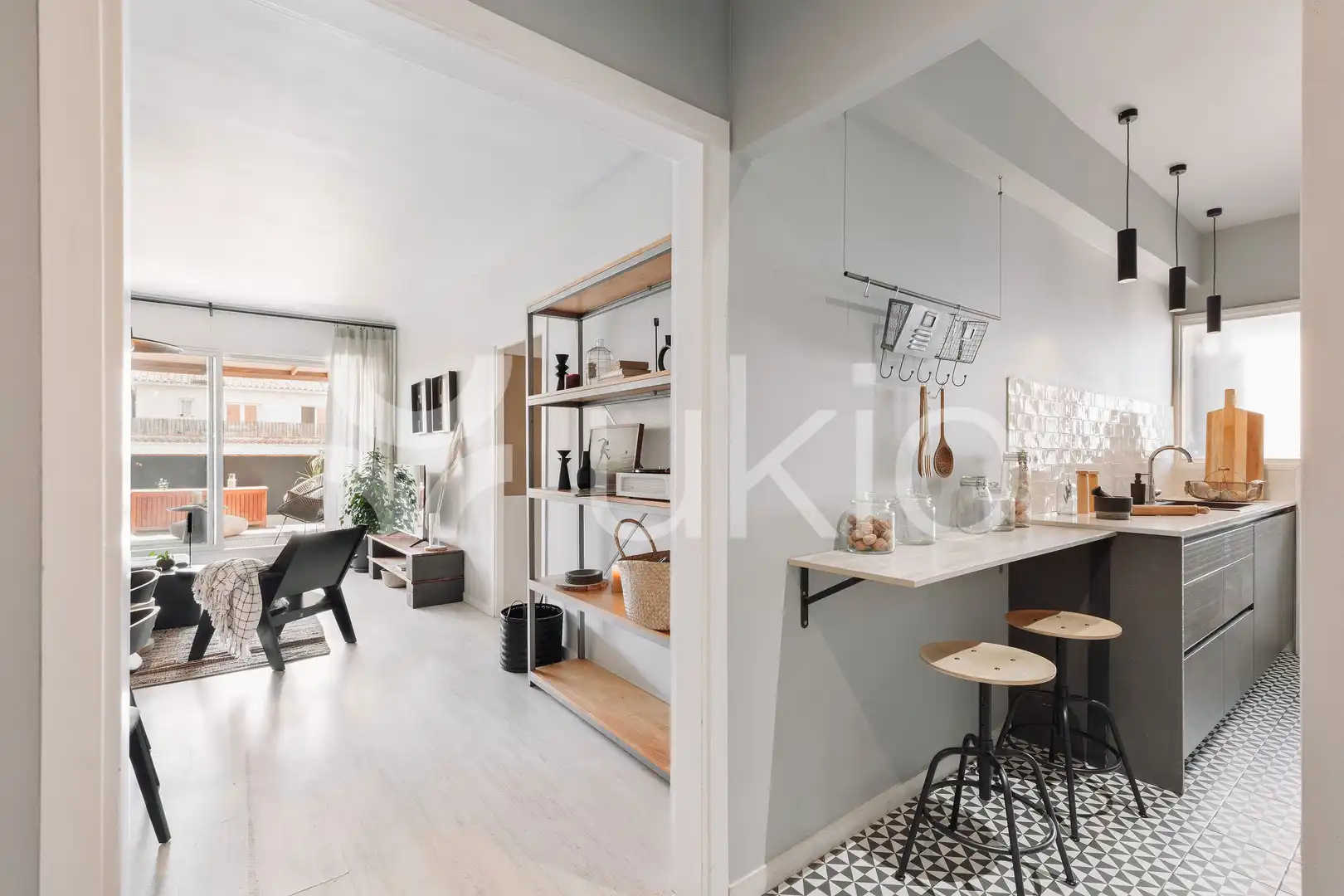 Sala d'estar de Apartament de lloguer en Barcelona amb Aire condicionat, Calefacció i Terrassa