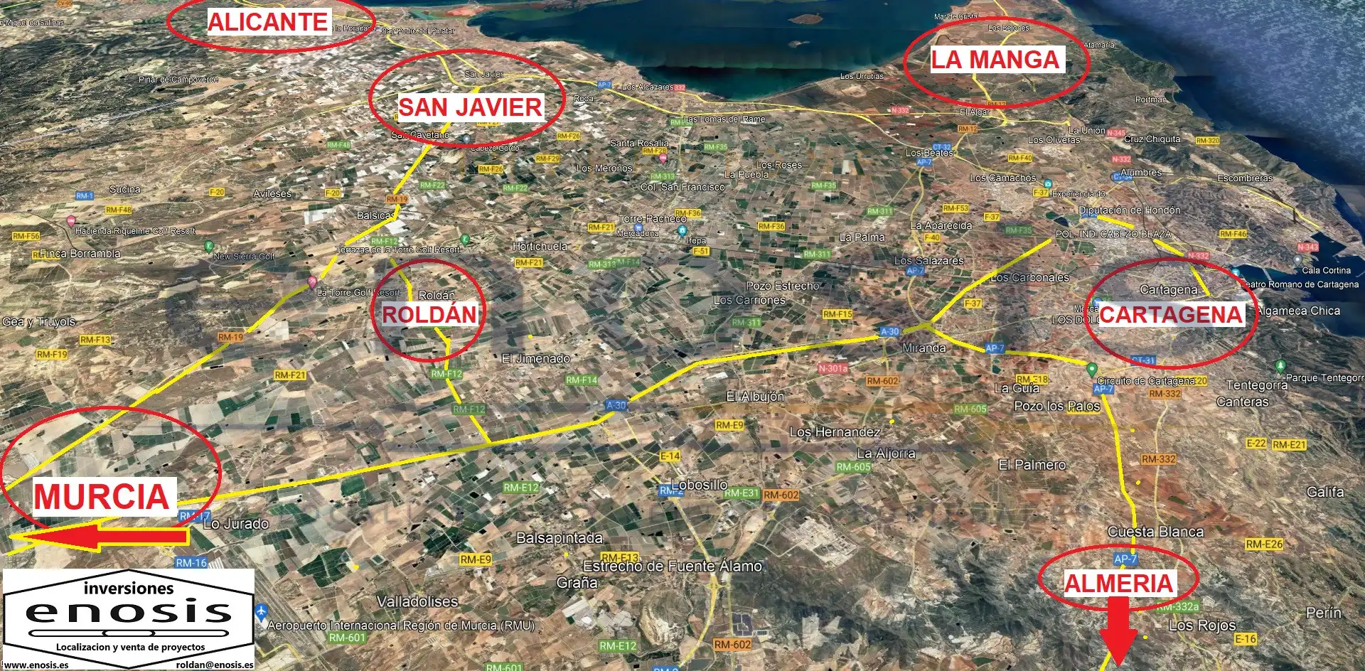 Exterior view of Industrial land for sale in Torre-Pacheco