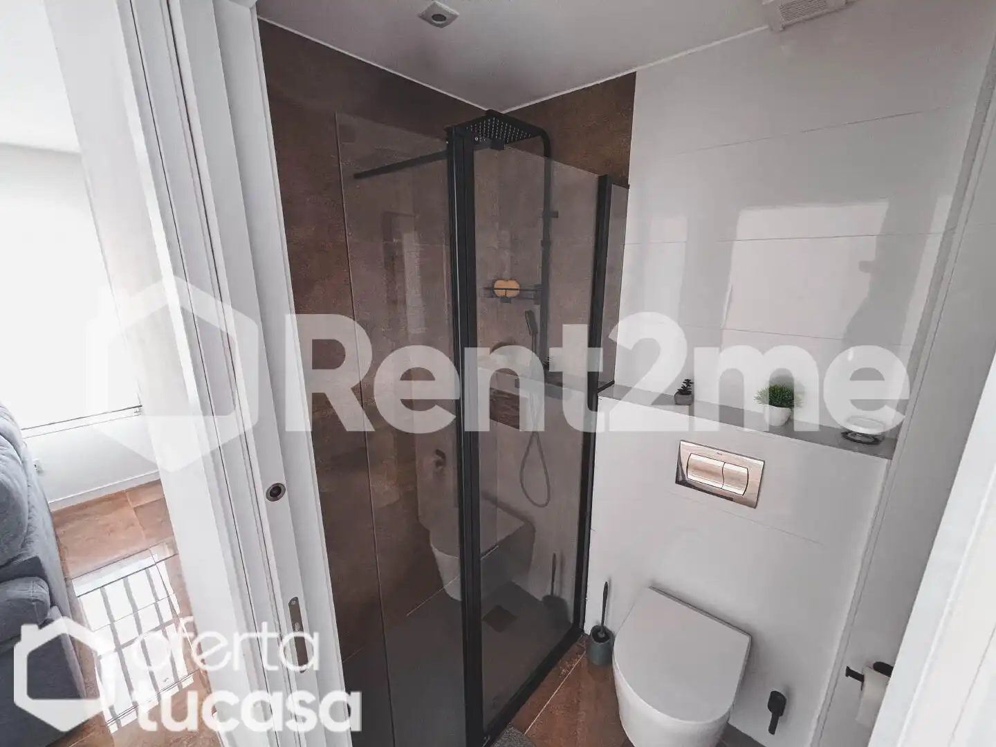 Badezimmer von Wohnung zum Verkauf in Illán de Vacas mit Klimaanlage und Privatgarten