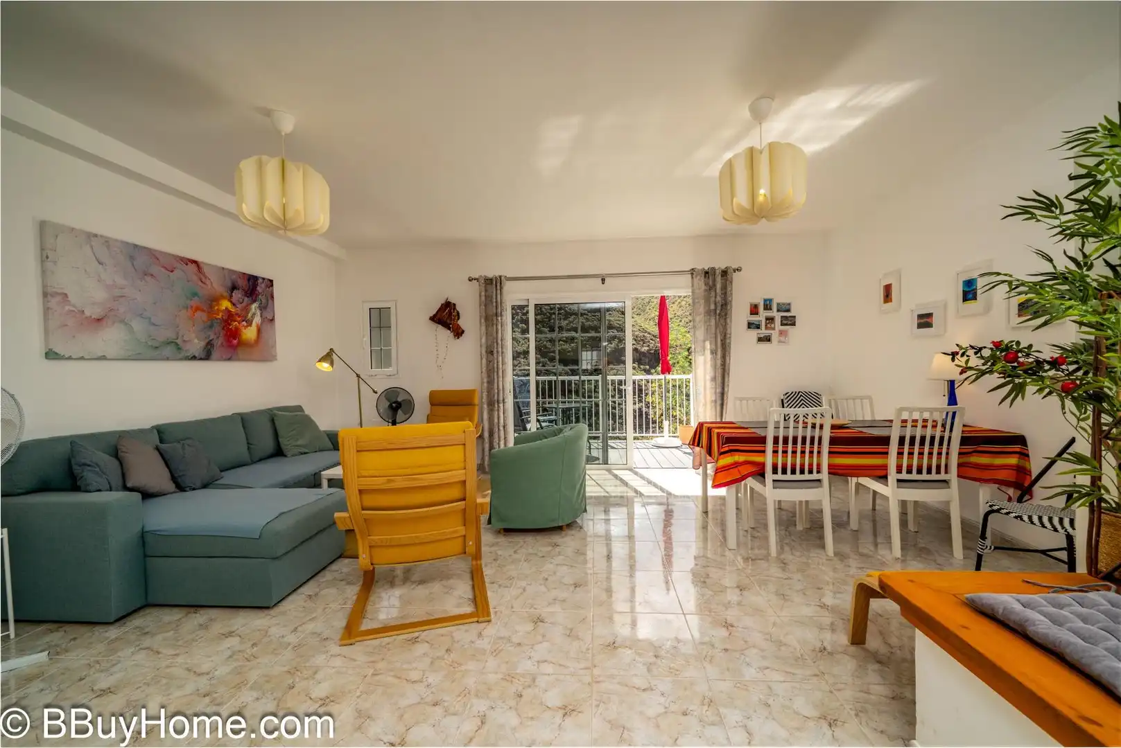 Wohnzimmer von Maisonette zur Miete in Mogán mit Terrasse, Abstellraum und Möbliert