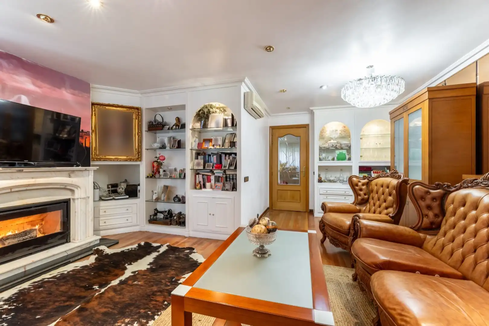 Sala de estar de Casa adosada en venta en Madrid con Aire acondicionado, Calefacción y Jardín privado