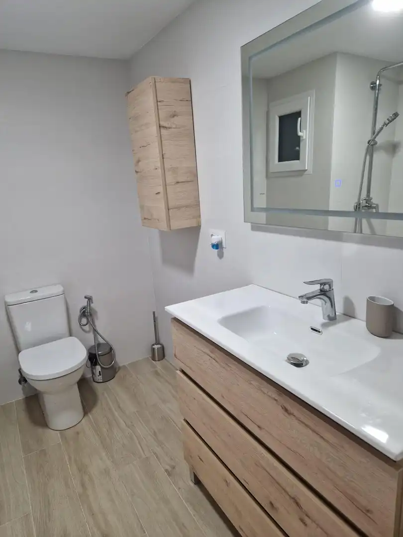 Bathroom of Flat for rent in Cullera  with Private garden, Parquet flooring and Furnished