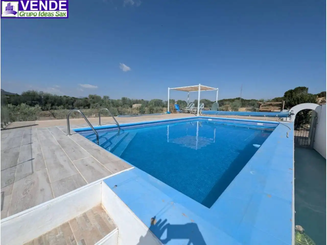 Piscina de Finca rústica en venta en Sax con Aire acondicionado, Jardín privado y Piscina