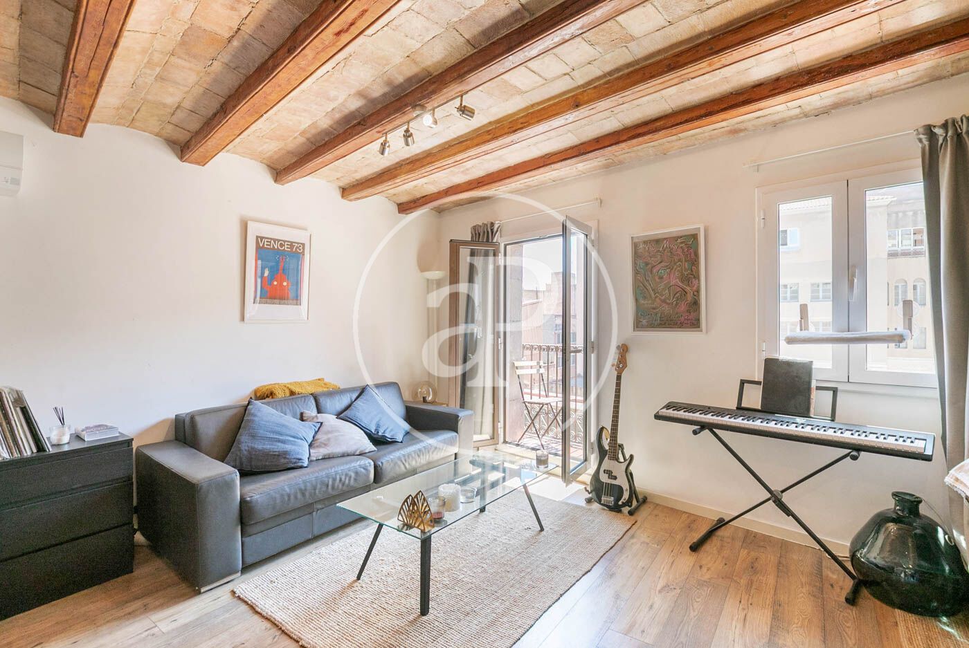 Sala d'estar de Àtic en venda en  Barcelona Capital amb Aire condicionat, Calefacció i Terrassa