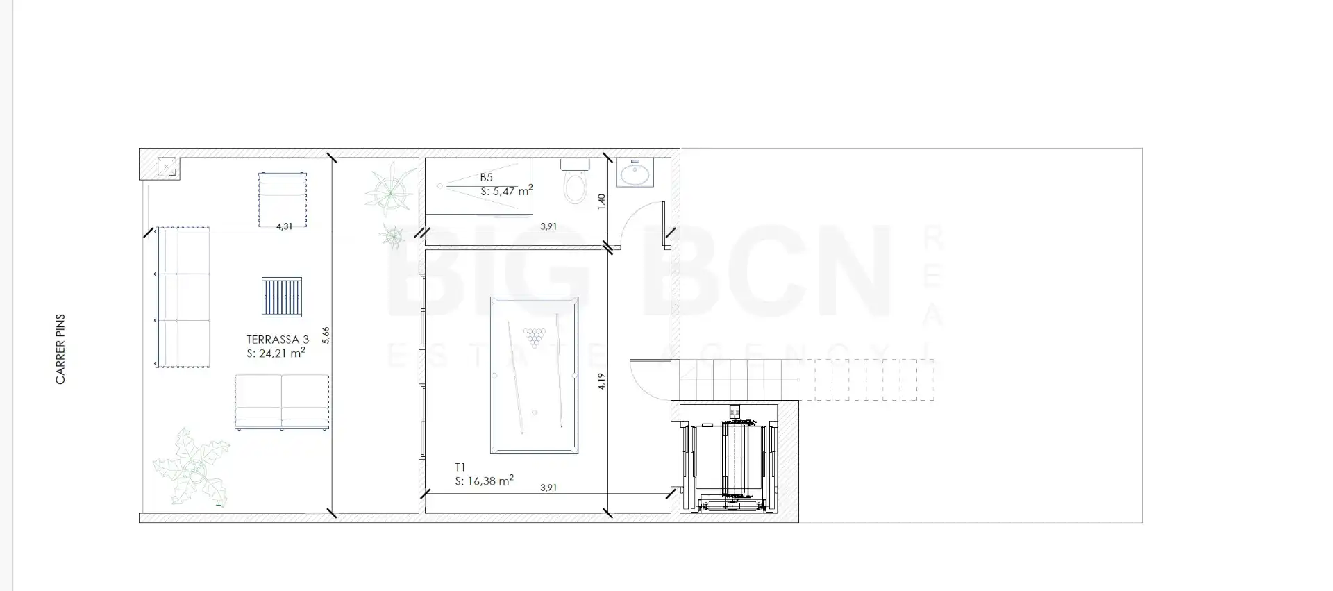 Habitación de Casa o chalet en venta en Esplugues de Llobregat con Aire acondicionado, Calefacción y Jardín privado