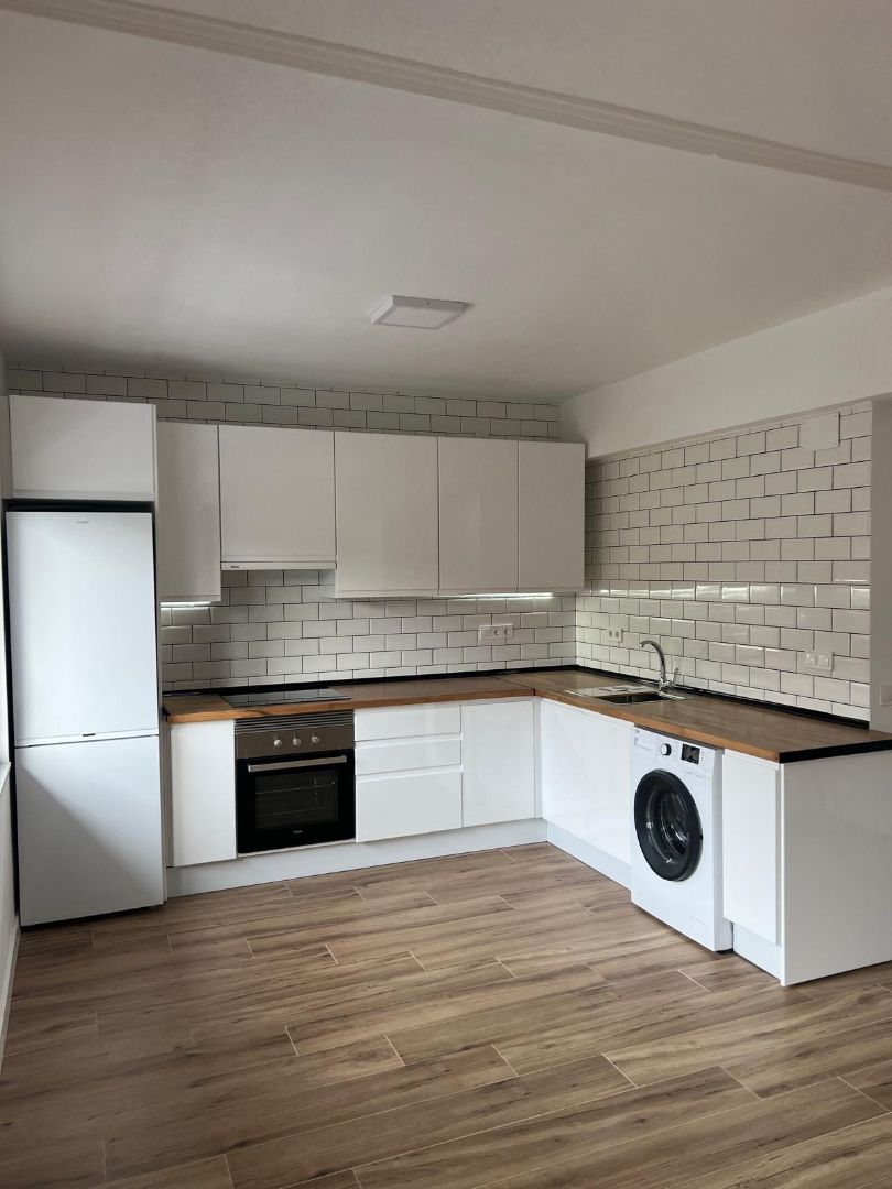 Kitchen of Flat for sale in Hazas de Cesto  with Heating, Terrace and Furnished