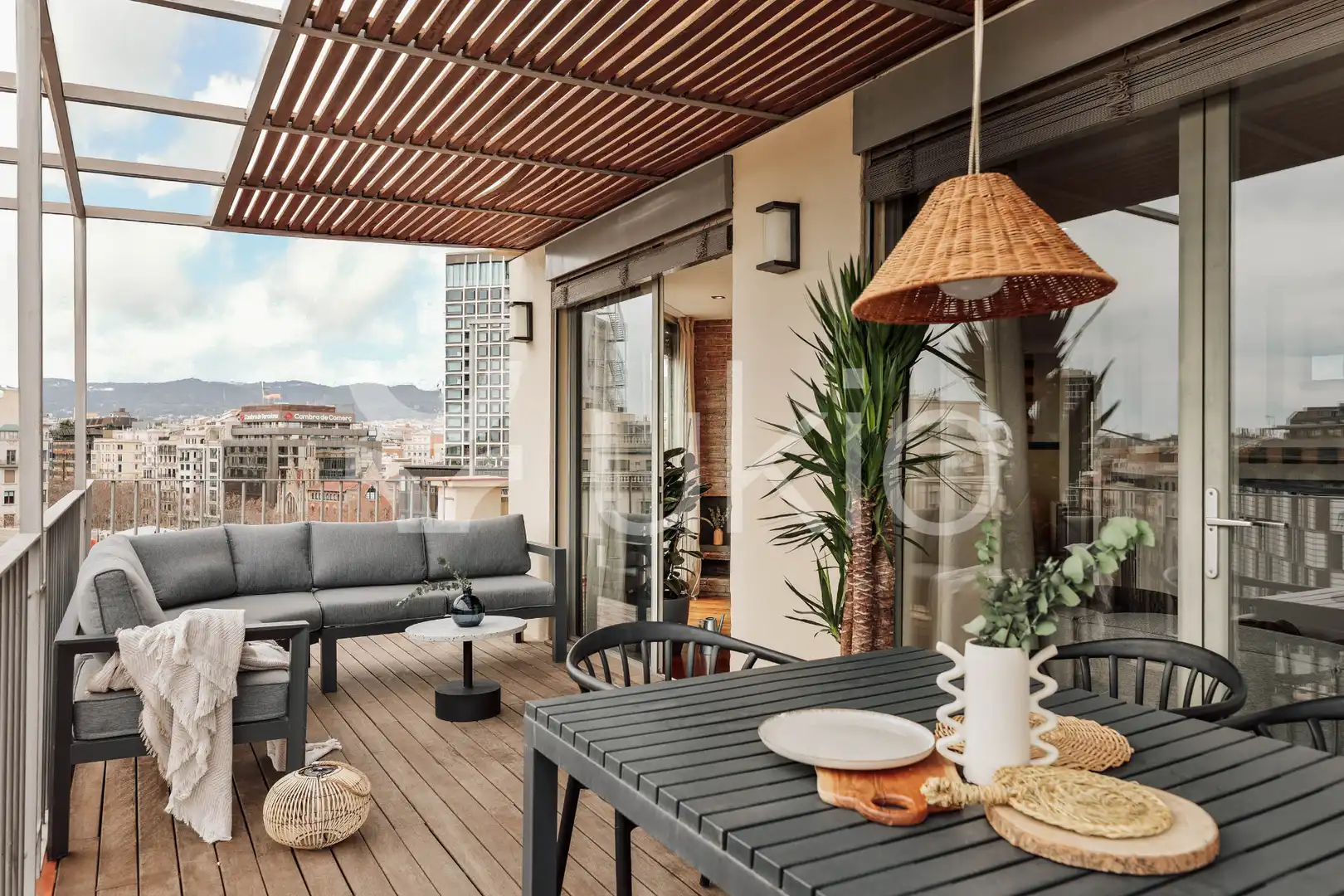 Terraza de Apartamento de alquiler en Barcelona con Aire acondicionado, Calefacción y Terraza