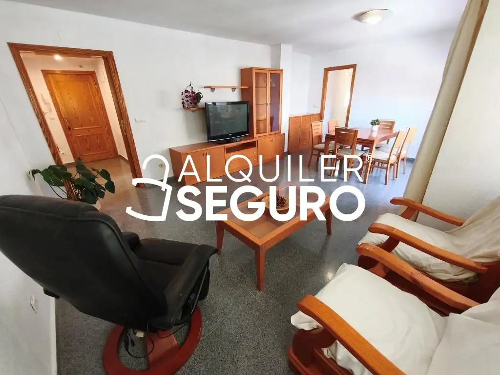 Sala de estar de Piso de alquiler en Alicante / Alacant con Terraza, Trastero y Amueblado