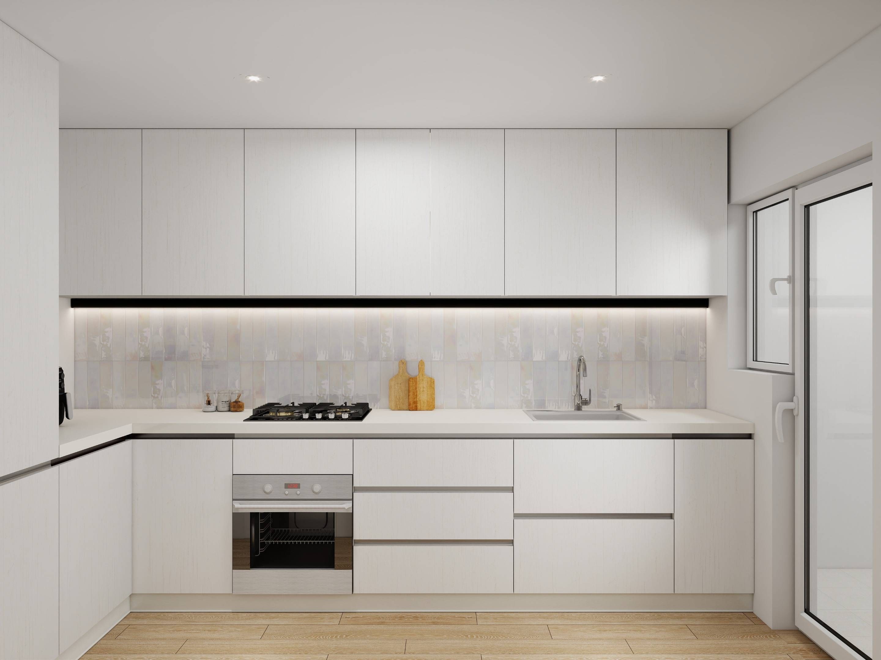 Kitchen of Flat for sale in L'Hospitalet de Llobregat  with Air Conditioner and Balcony