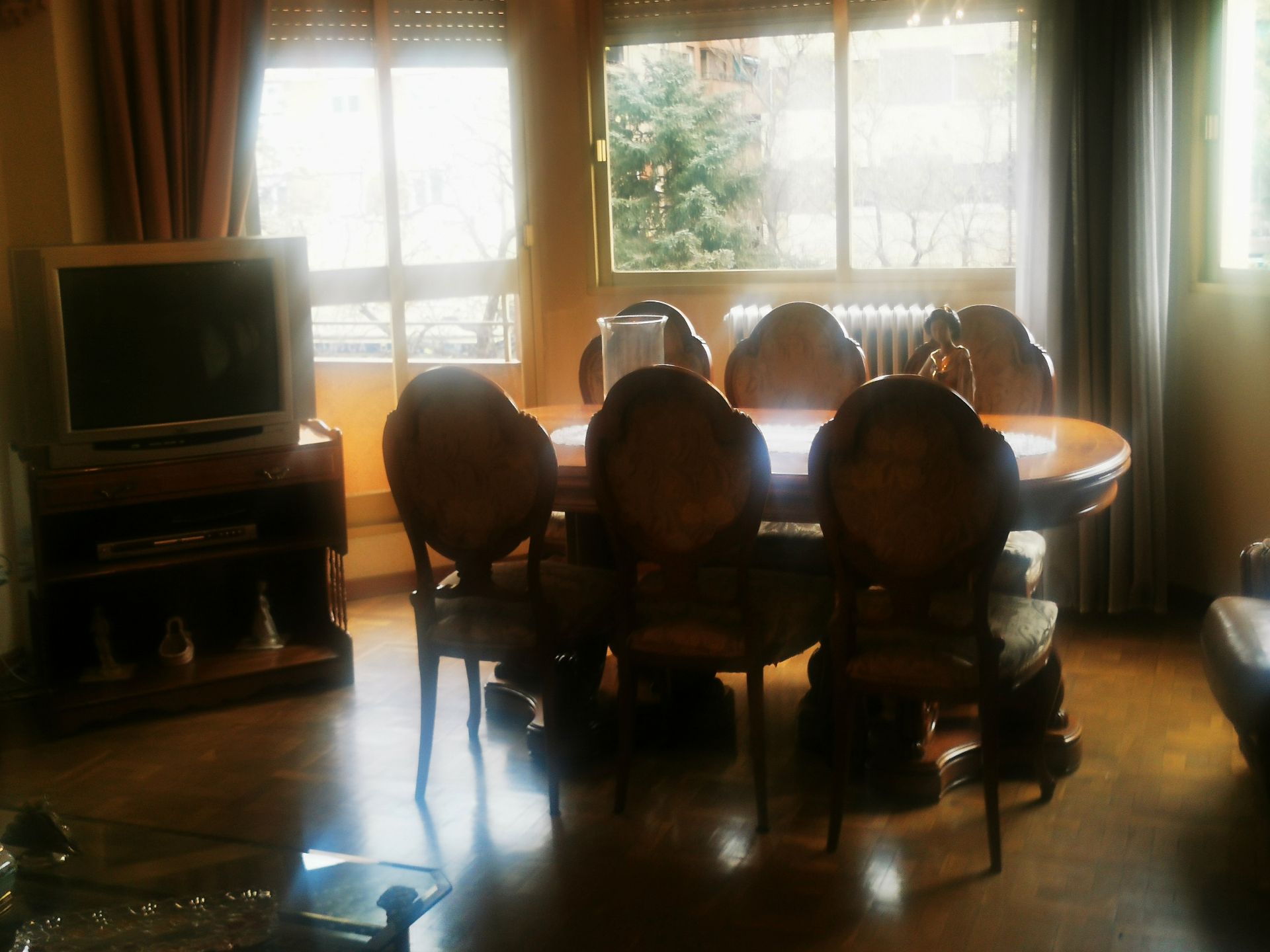 Dining room of Flat for sale in Salamanca Capital  with Heating, Parquet flooring and Furnished