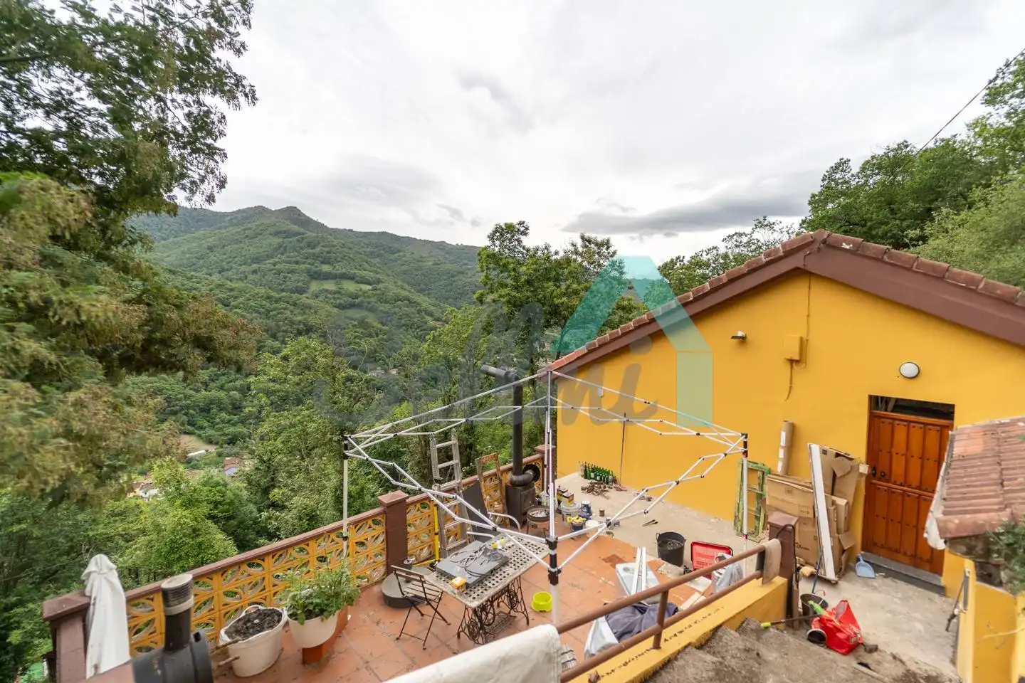 Terrace of Houses for rent in Mieres (Asturias)  with Heating, Private garden and Parquet flooring