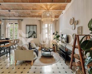 Living room of Apartment to rent in  Barcelona Capital  with Air Conditioner, Heating and Furnished