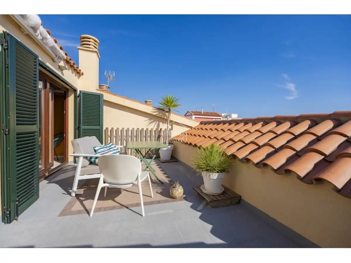 Terraza de Apartamento en venta en Es Castell con Terraza