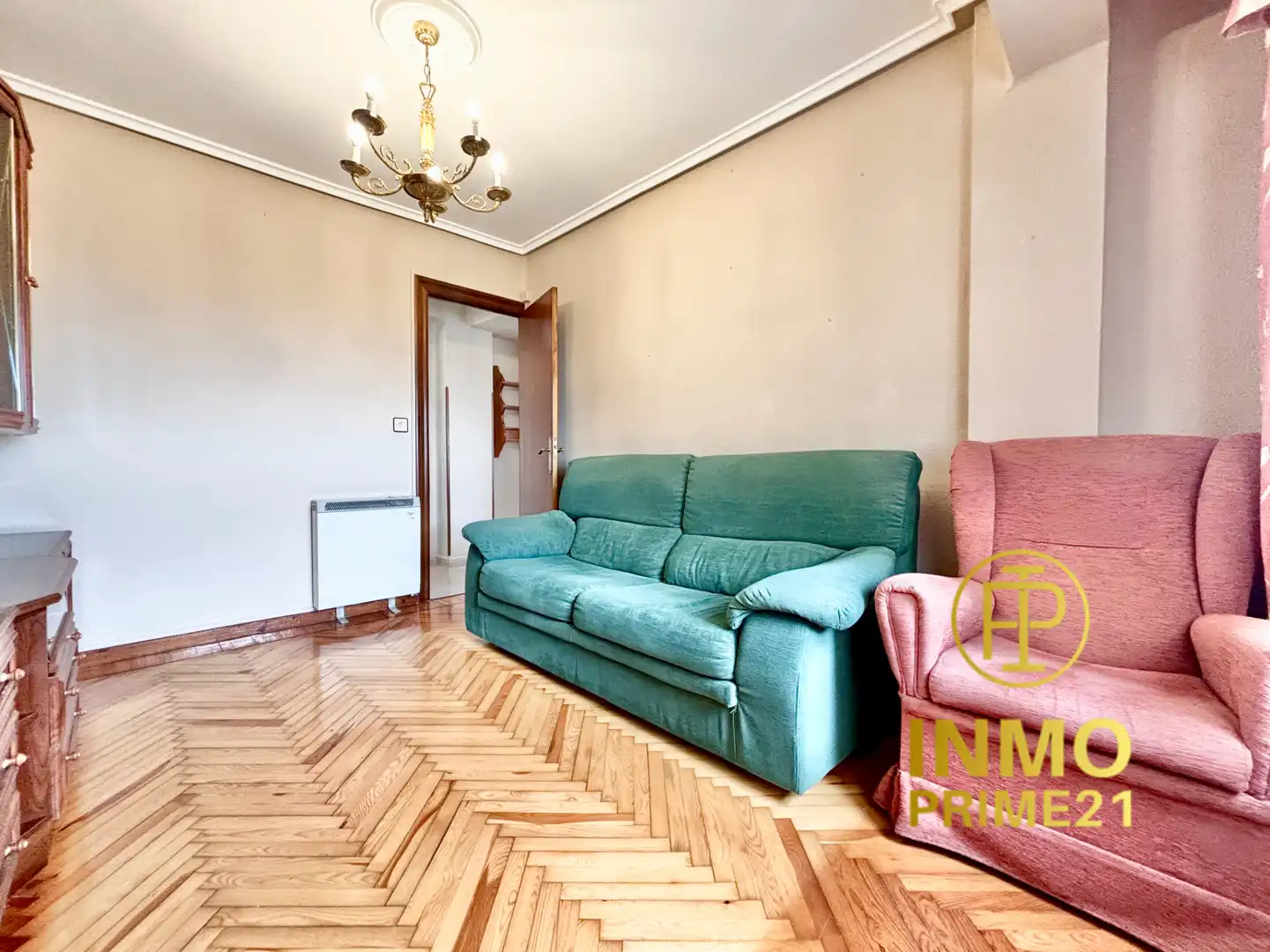 Sala de estar de Piso de alquiler en Santander con Calefacción, Parquet y Amueblado